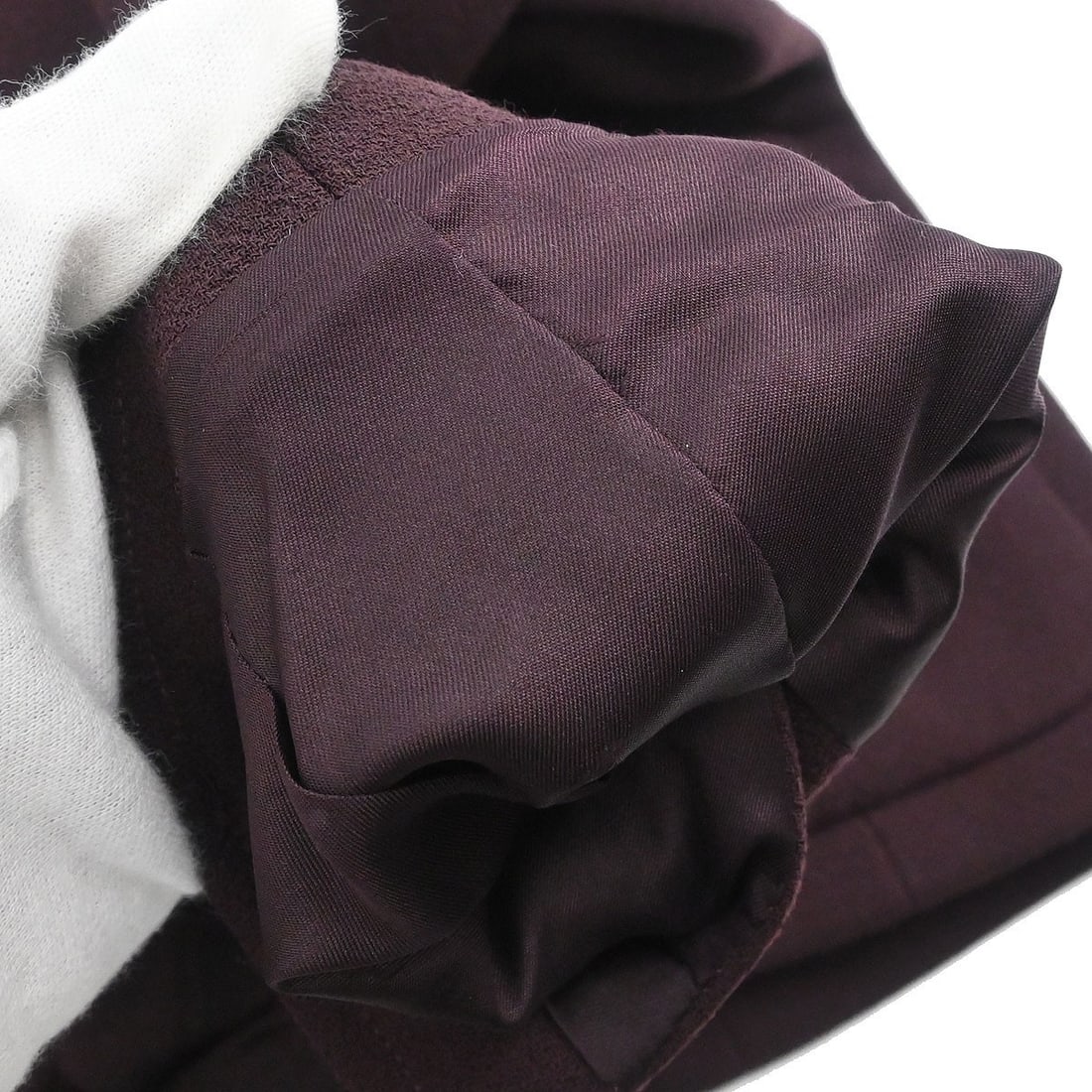 Chanel Bordeaux Wool Collared Button Jacket Size 40 - 4