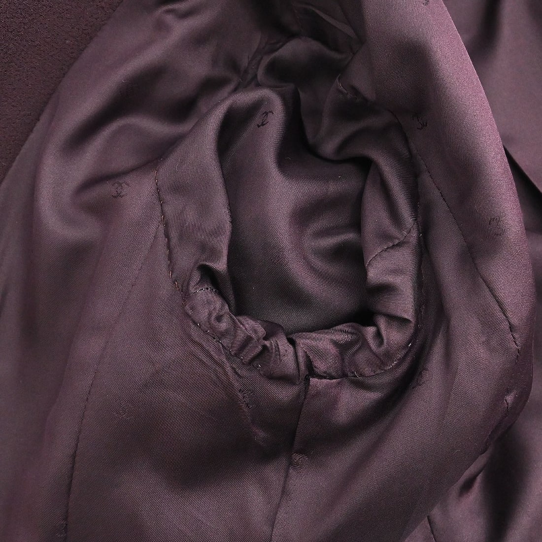 Chanel Bordeaux Wool Collared Button Jacket Size 40 - 7