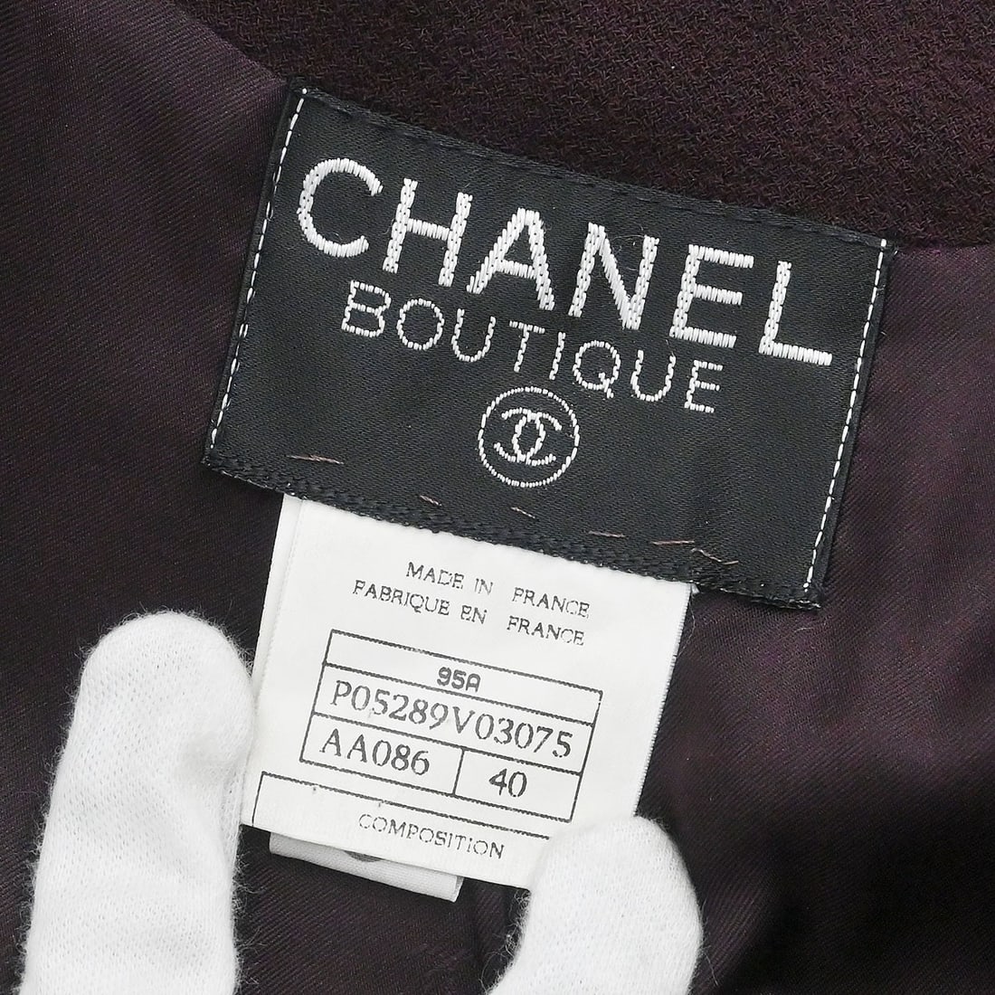 Chanel Bordeaux Wool Collared Button Jacket Size 40 - 9