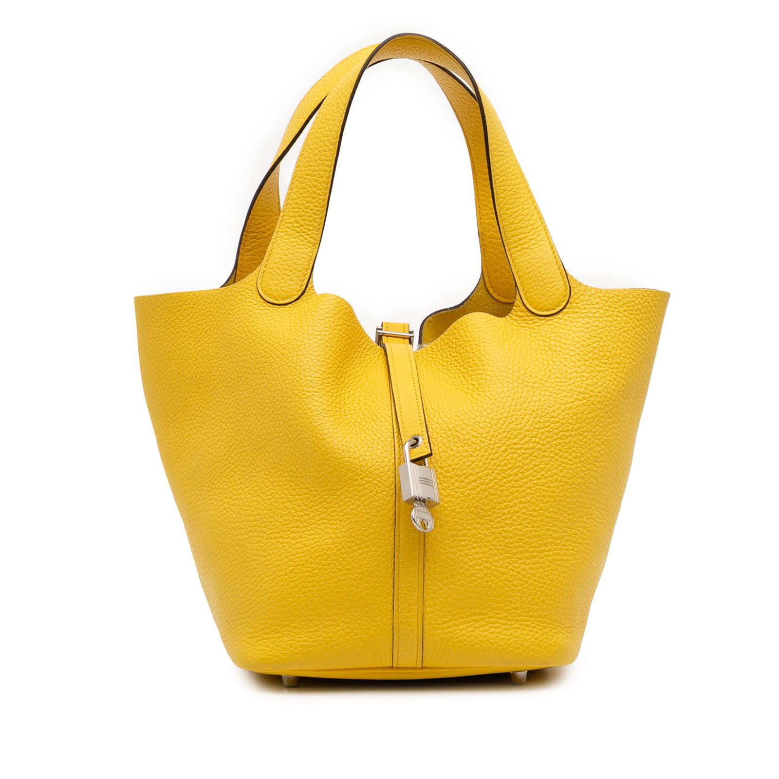 Hermes Clemence Picotin Lock 22 Yellow Leather Bag (1 of 11)