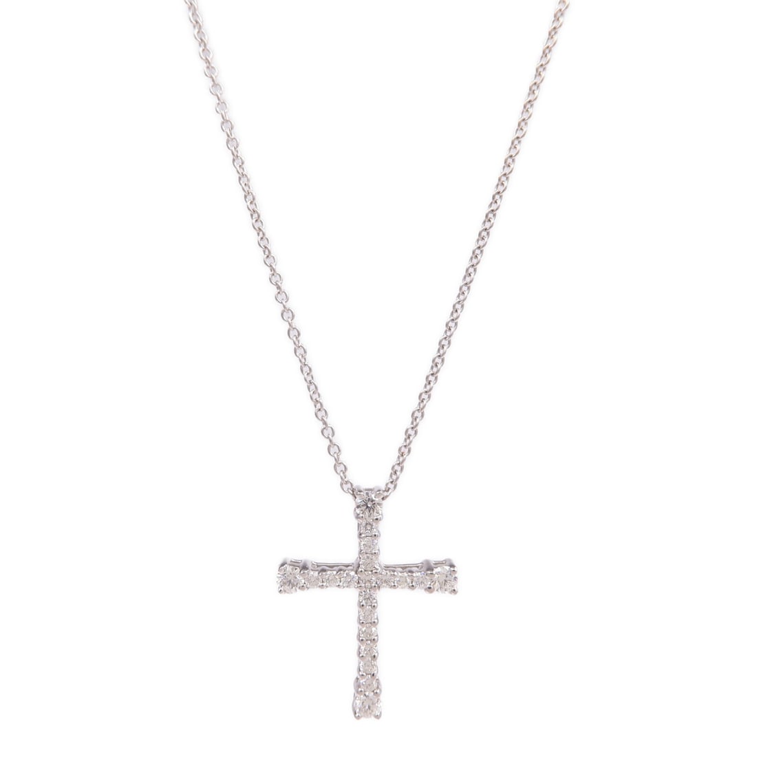 Diamond Pendant Necklace in 18K White Gold Jewelry (1 of 10)
