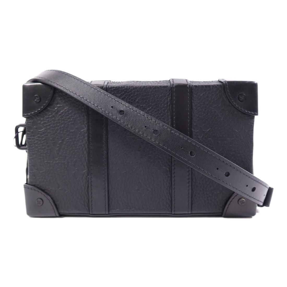 LOUIS VUITTON Soft Trunk Shoulder Bag M80224 Black Calfskin (1 of 11)