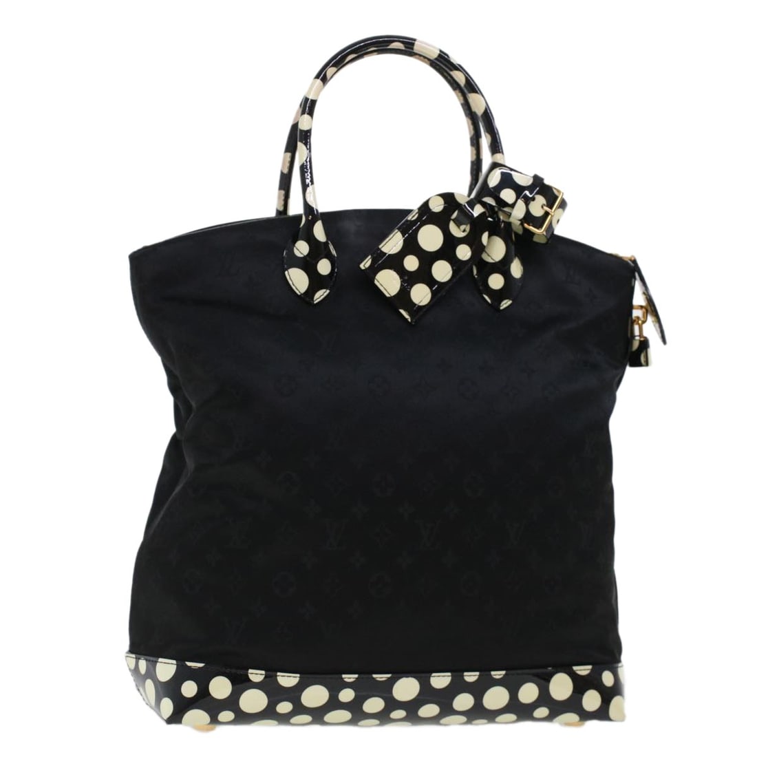 Louis Vuitton Desire Lockit Nylon Bag Kusama Infinity Dots Pattern: Louis Vuitton Desire Lockit Nylon Bag Kusama Infinity Dots Pattern This pre-owned Louis Vuitton Desire Lockit Bag in black nylon features the Kusama Infinity Dots Monogram design. Crafted in Italy, it