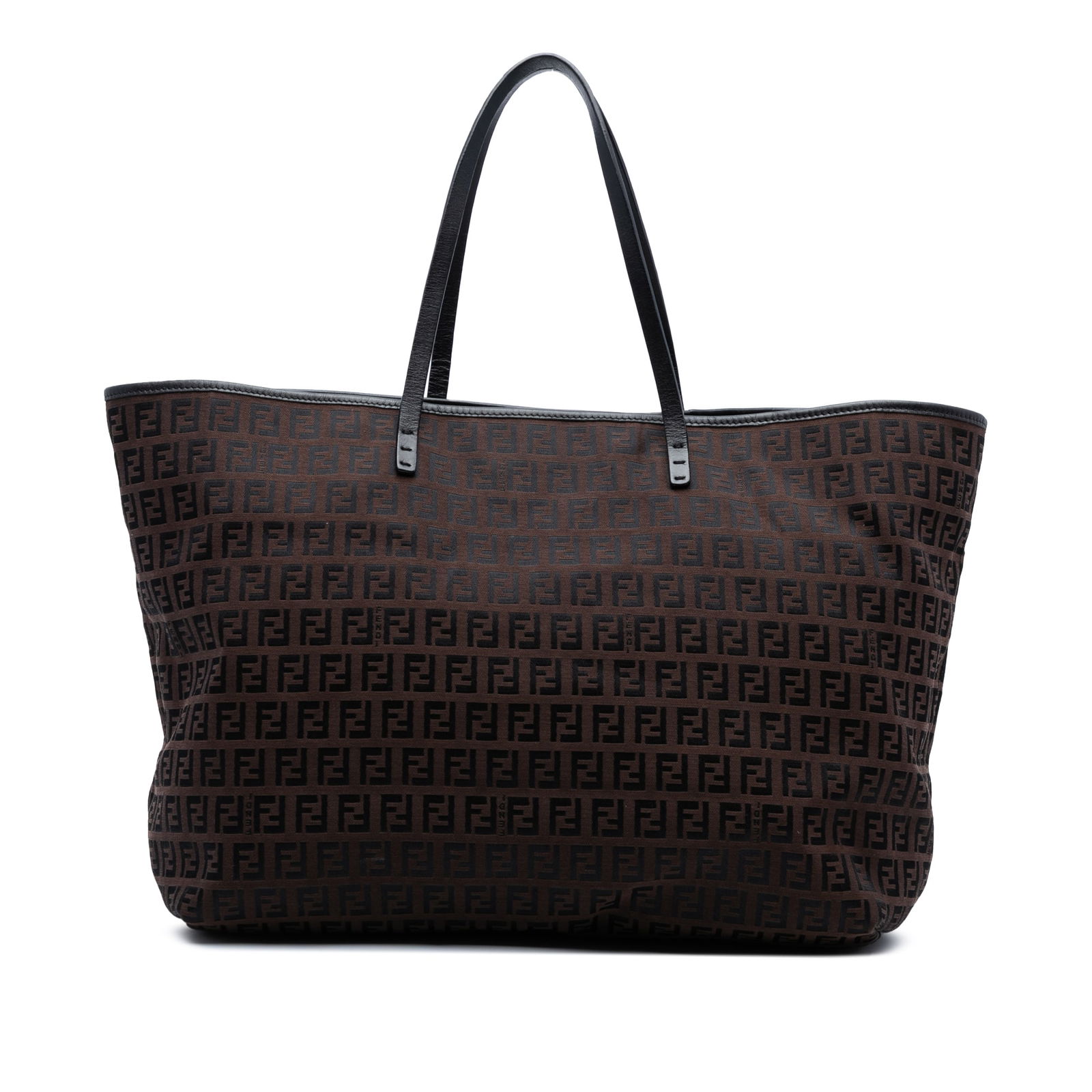 Fendi Medium Zucchino Canvas Roll Tote Brown Fabric Bag: Fendi Medium Zucchino Canvas Roll Tote Brown Fabric Bag Introducing the Fendi Medium Zucchino Canvas Roll Tote, a stylish and functional accessory for your everyday needs. This tote bag is crafted wit