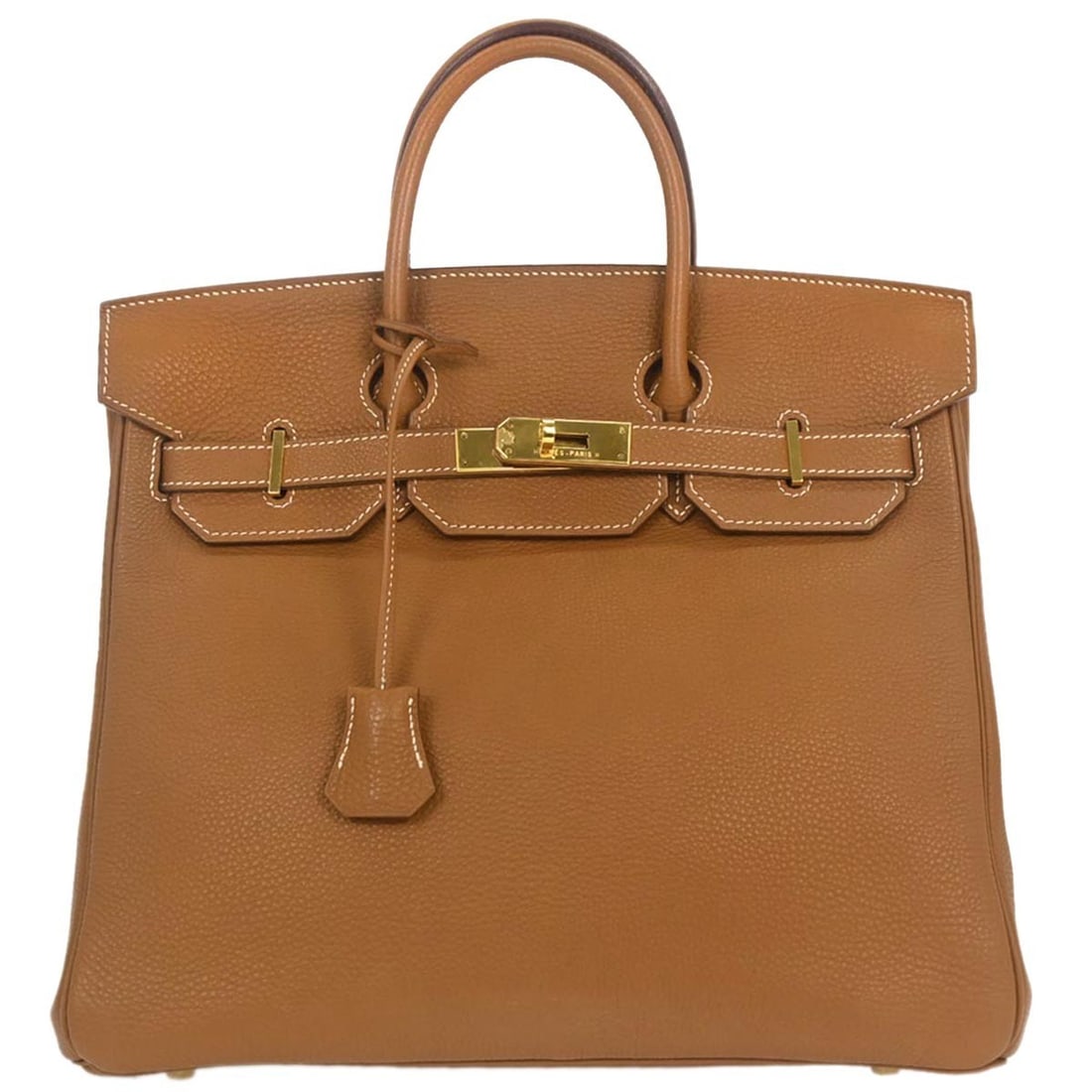 Hermes Haut a Courroies 32 Gold Togo Handbag Brown Leather: Hermes Haut a Courroies 32 Gold Togo Handbag Brown Leather This exquisite Hermes Haut a Courroies 32 handbag is crafted from luxurious brown Togo leather, offering both elegance and functionality. It