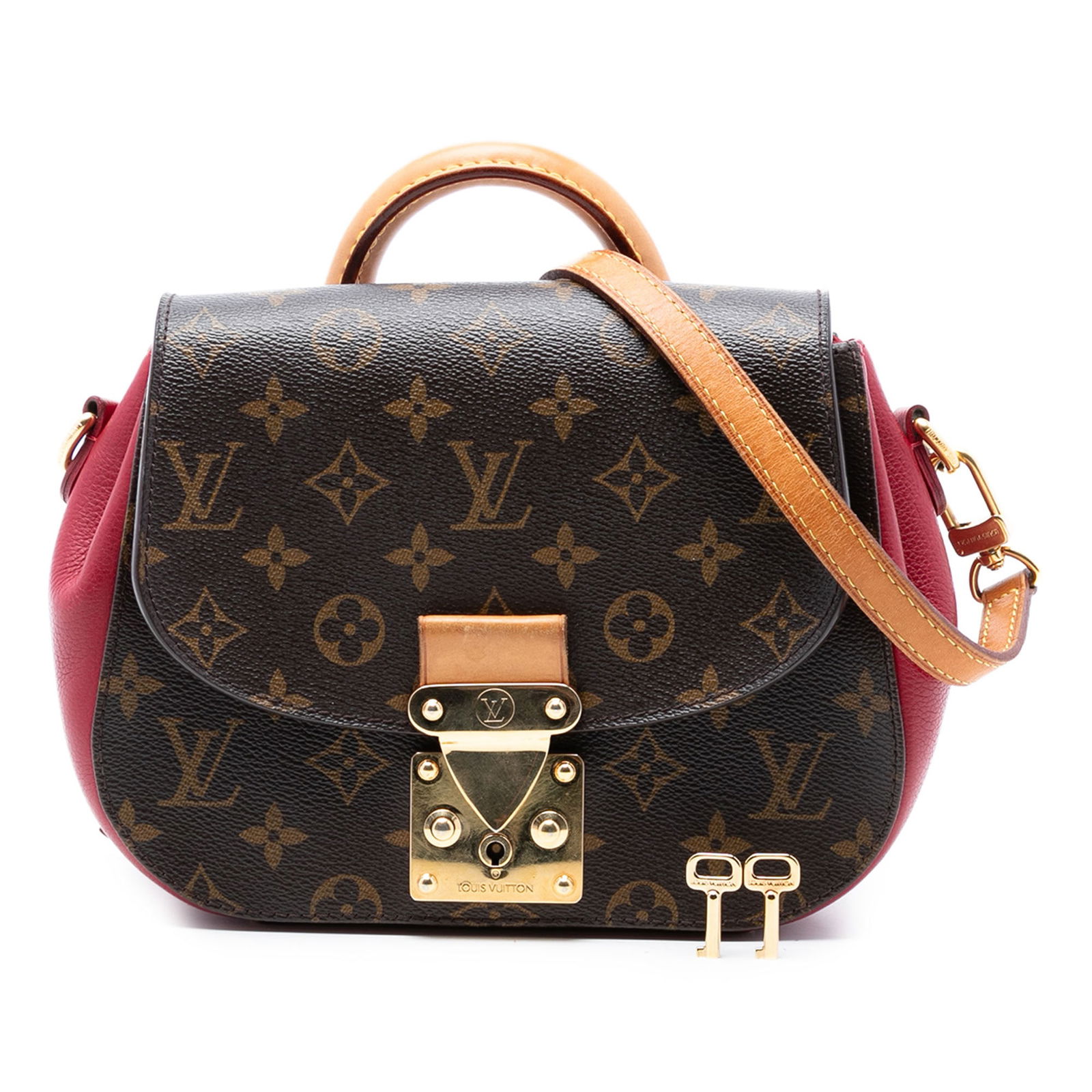 Monogram Eden PM Shoulder Bag by Louis Vuitton with Top Handle: Monogram Eden PM Shoulder Bag by Louis Vuitton with Top Handle This Louis Vuitton Monogram Eden PM features a monogram canvas and leather body, a rolled vachetta leather top handle, and an adjustable,