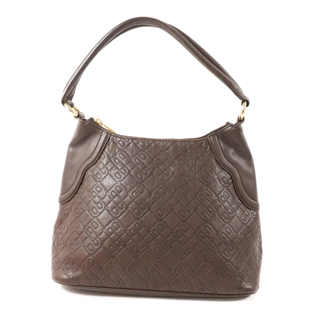 Bally Brown Calfskin Leather Shoulder Bag with Gold Hardware: Bally Brown Calfskin Leather Shoulder Bag with Gold Hardware This Bally shoulder bag features brown calfskin leather and a classic design. Made in Italy, the bag offers a regular size with a structure