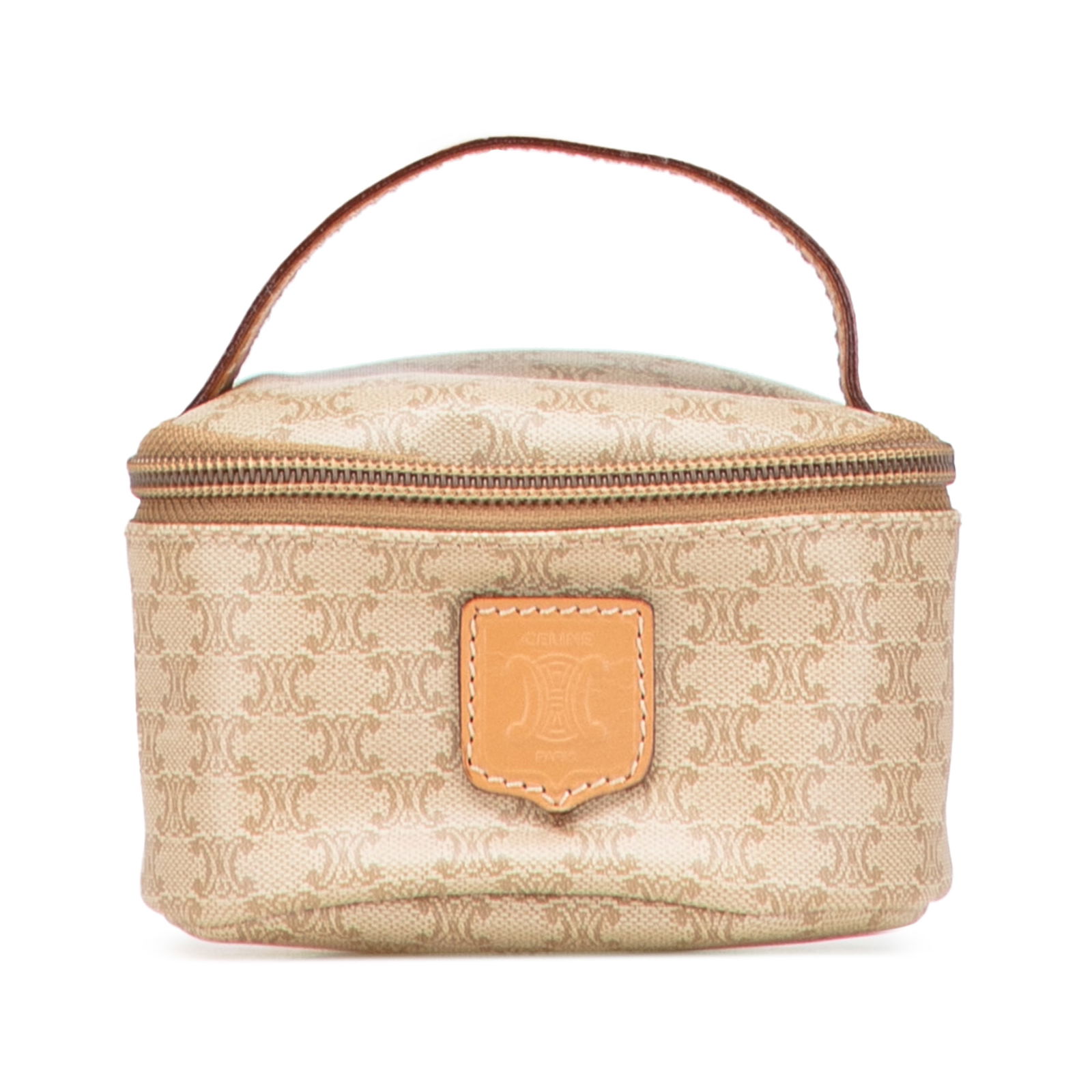 Celine Macadam Coated Canvas Brown Vanity Bag Italy (1 of 11)