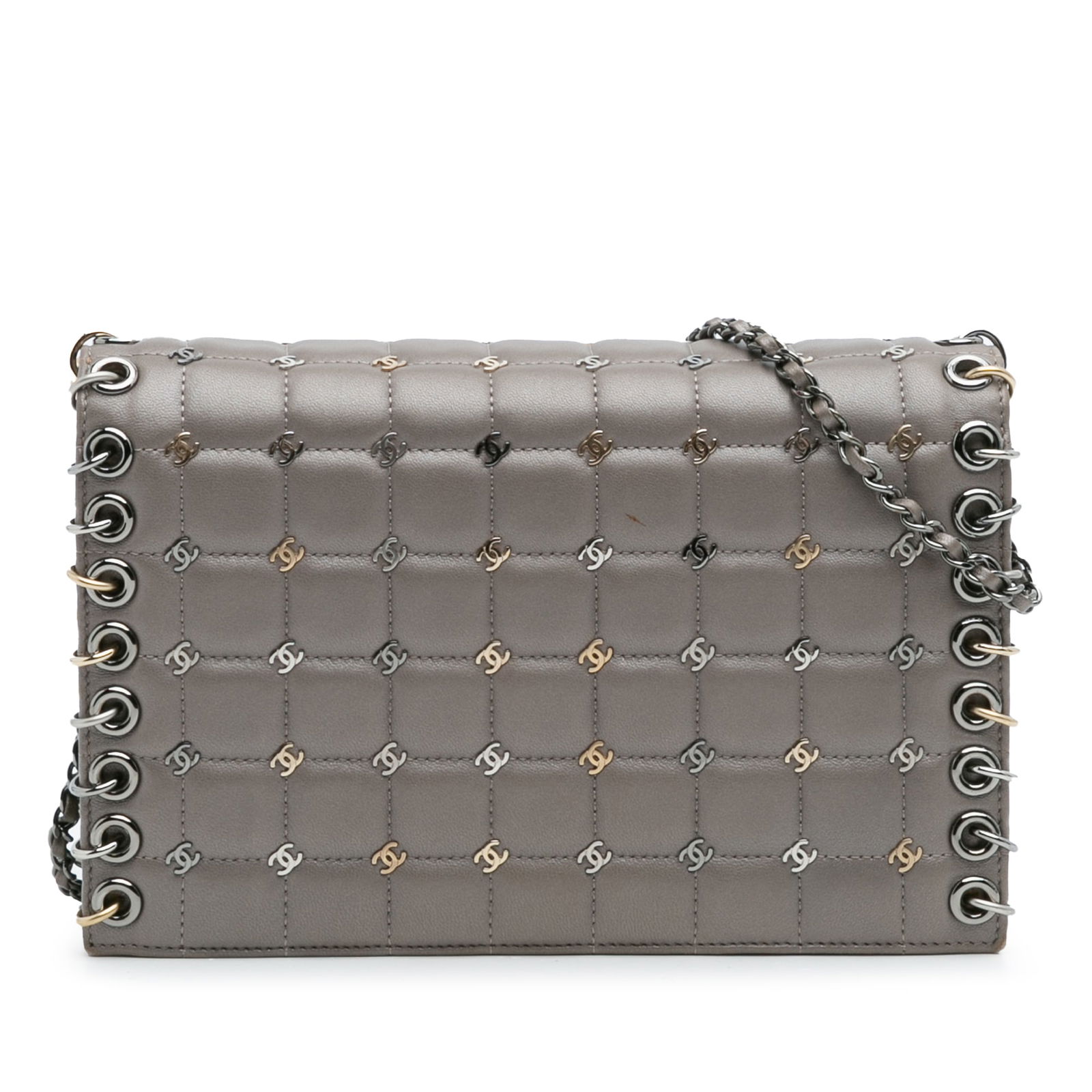 Chanel Small Lambskin Chocolate Bar Flap Bag with Studs (1 of 11)