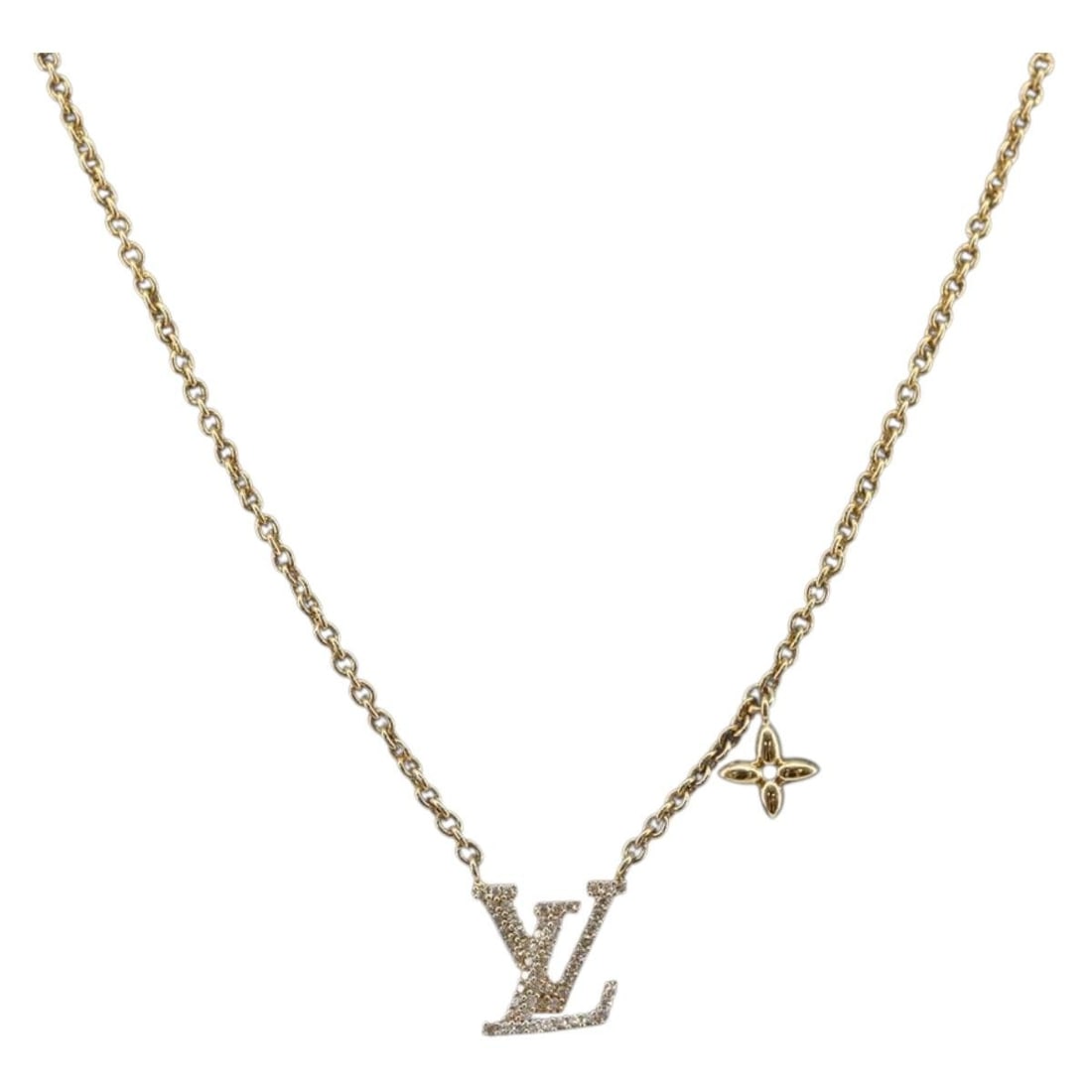 LOUIS VUITTON Iconic Gold Necklace M00596 Auth Italy: LOUIS VUITTON Iconic Gold Necklace M00596 Auth Italy Elevate your accessory collection with the LOUIS VUITTON Iconic Necklace, crafted in Italy from high-quality metal with a stunning gold finish. Thi