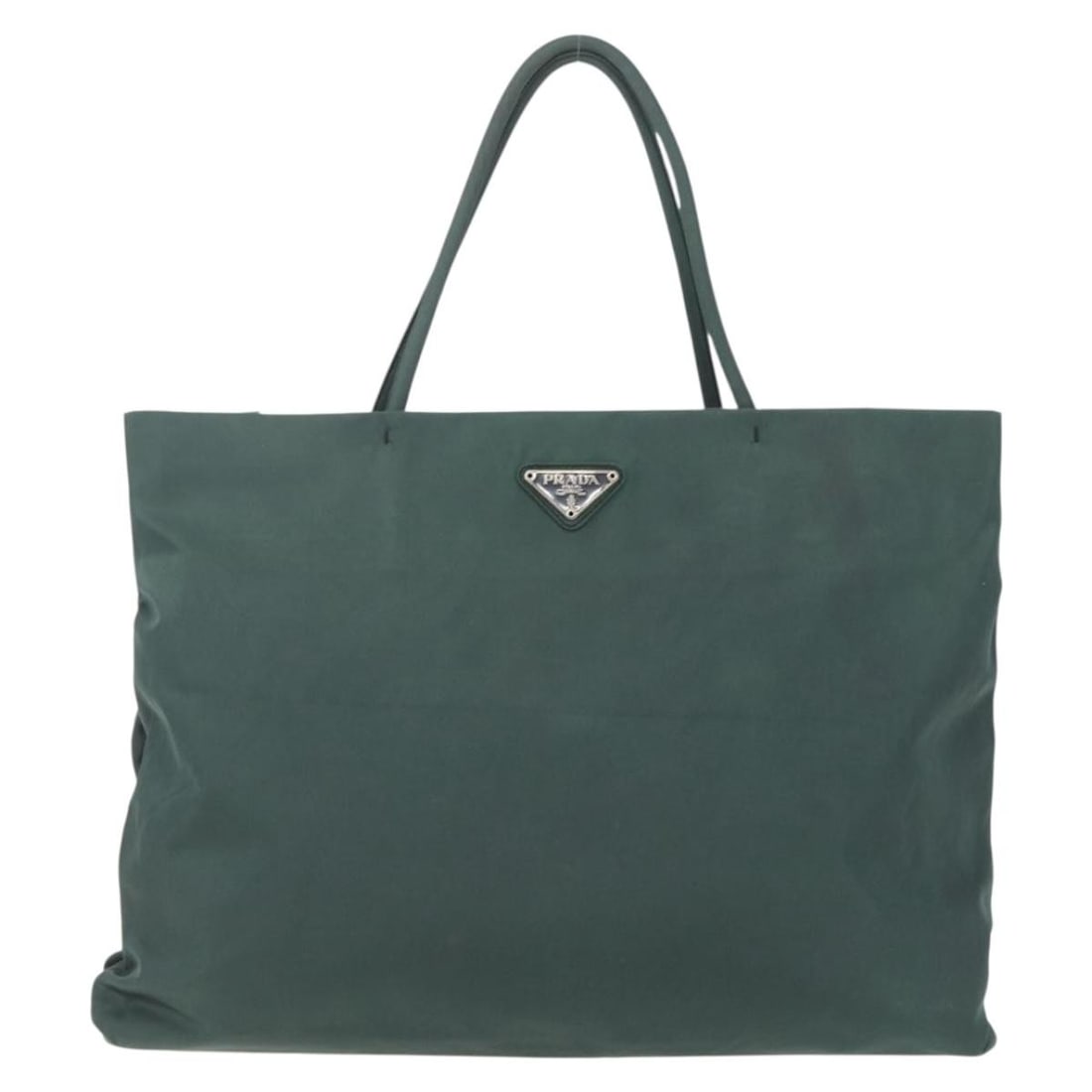 Prada Tessuto Khaki Nylon Vintage Tote Bag for Women: Prada Tessuto Khaki Nylon Vintage Tote Bag for Women This Prada Vintage Tote is crafted from khaki nylon and designed for women. Made in Italy, the bag features a spacious interior and sturdy handles.
