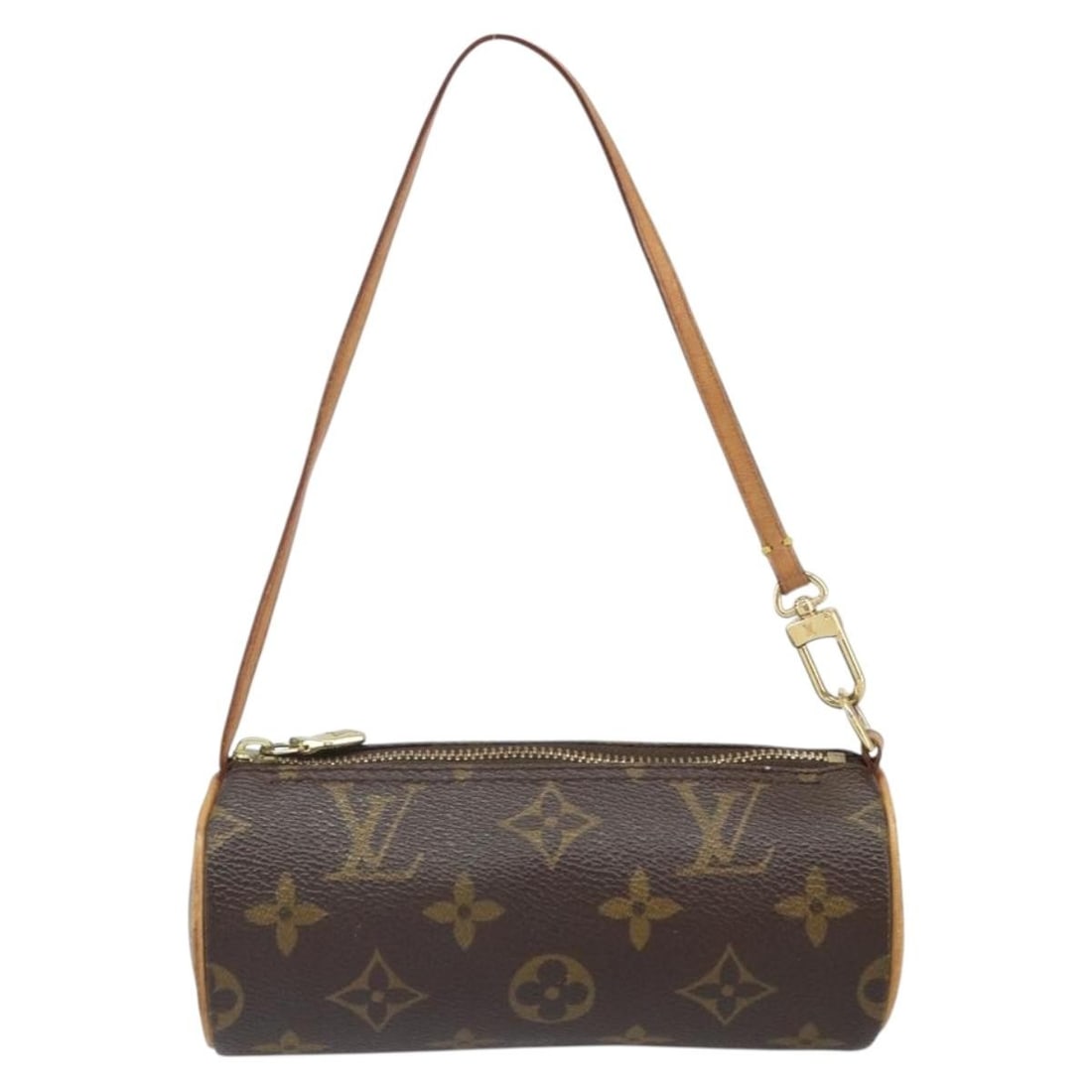 Louis Vuitton Papillon Monogram Canvas Small Brown Pochette: Louis Vuitton Papillon Monogram Canvas Small Brown Pochette This Louis Vuitton Papillon Pochette features the classic Monogram Canvas in brown, designed for female use. The compact design measures 15.