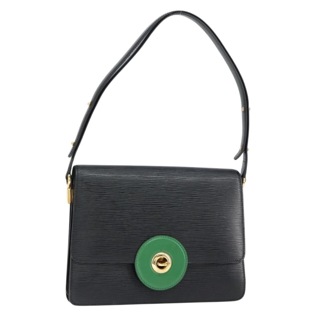 LOUIS VUITTON Epi Free Run Shoulder Bag Green Black M52414 Authentic: LOUIS VUITTON Epi Free Run Shoulder Bag Green Black M52414 Authentic This stylish LOUIS VUITTON Epi Free Run Shoulder Bag combines functionality with luxury, featuring a striking green and black color