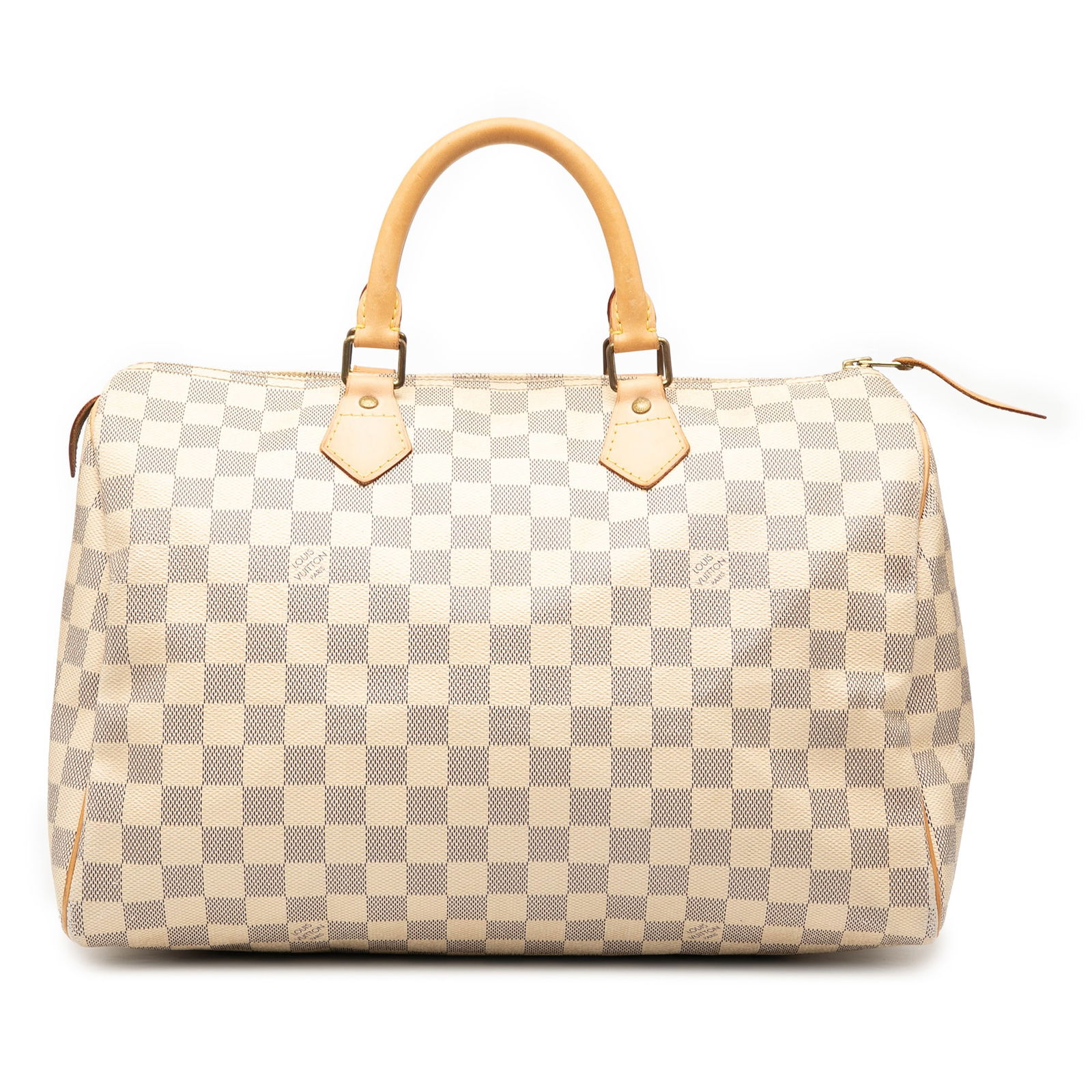 Louis Vuitton Damier Azur Speedy 35 Handbag White Fabric (1 of 7)