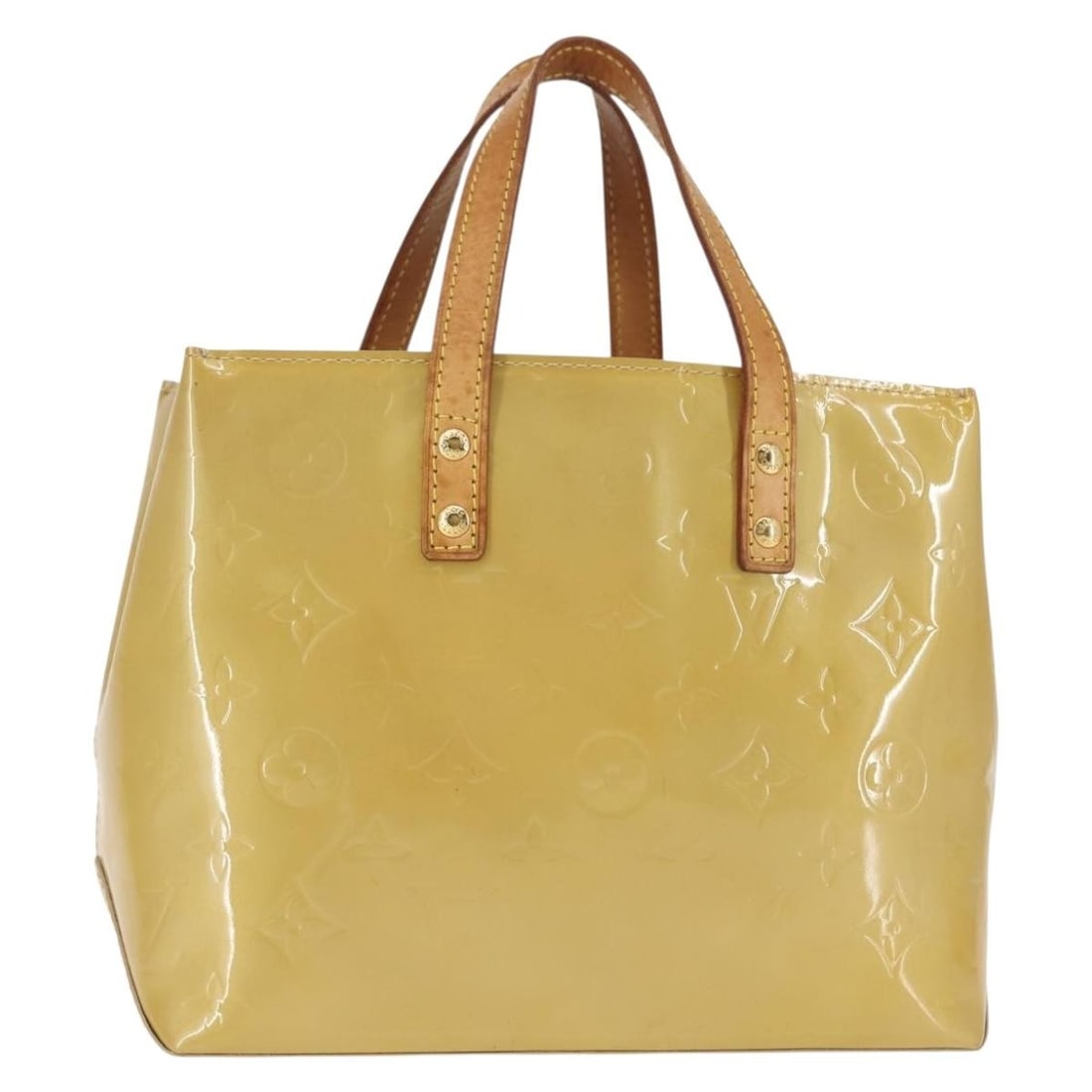 Louis Vuitton Monogram Vernis Patent Leather Reade Bag Beige 23x18x9.5cm: Louis Vuitton Monogram Vernis Patent Leather Reade Bag Beige 23x18x9.5cm This pre-owned Louis Vuitton Reade handbag in beige patent leather features the iconic Monogram Vernis finish. Designed for wom