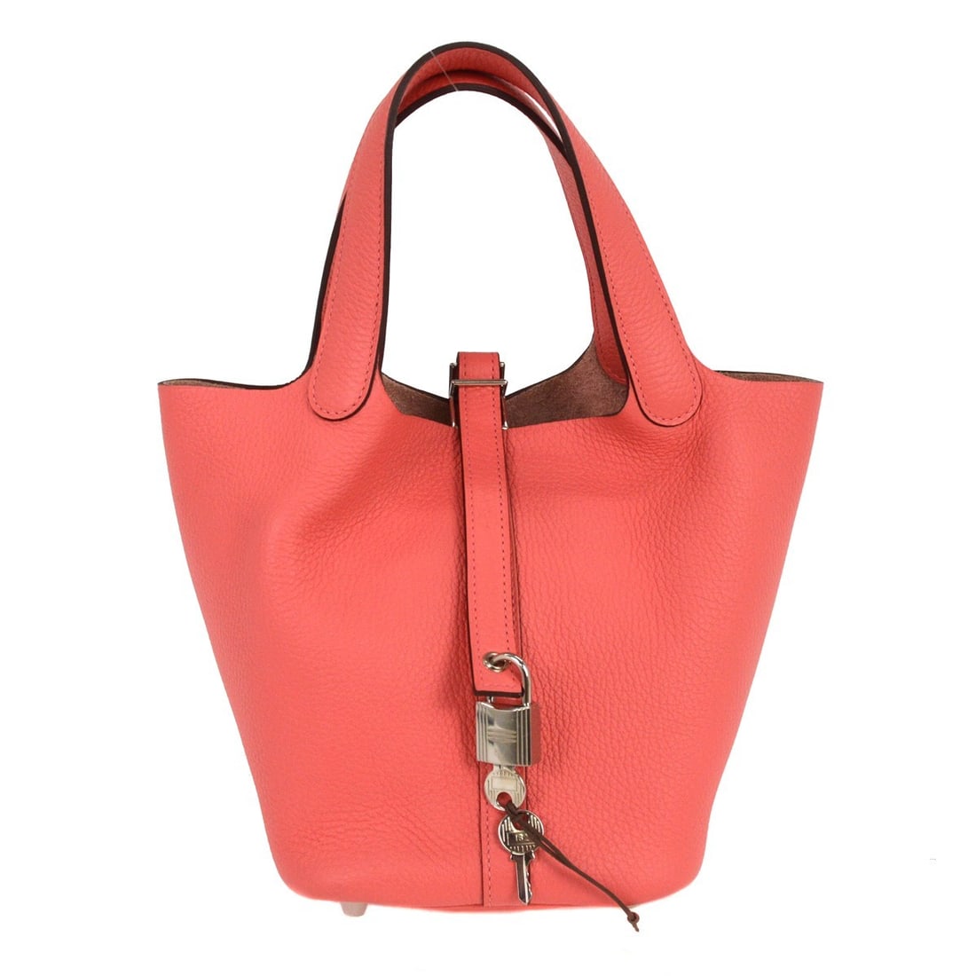 Hermes Picotin PM Pink Taurillon Clemence Leather Lock Accent Small Handbag (1 of 5)