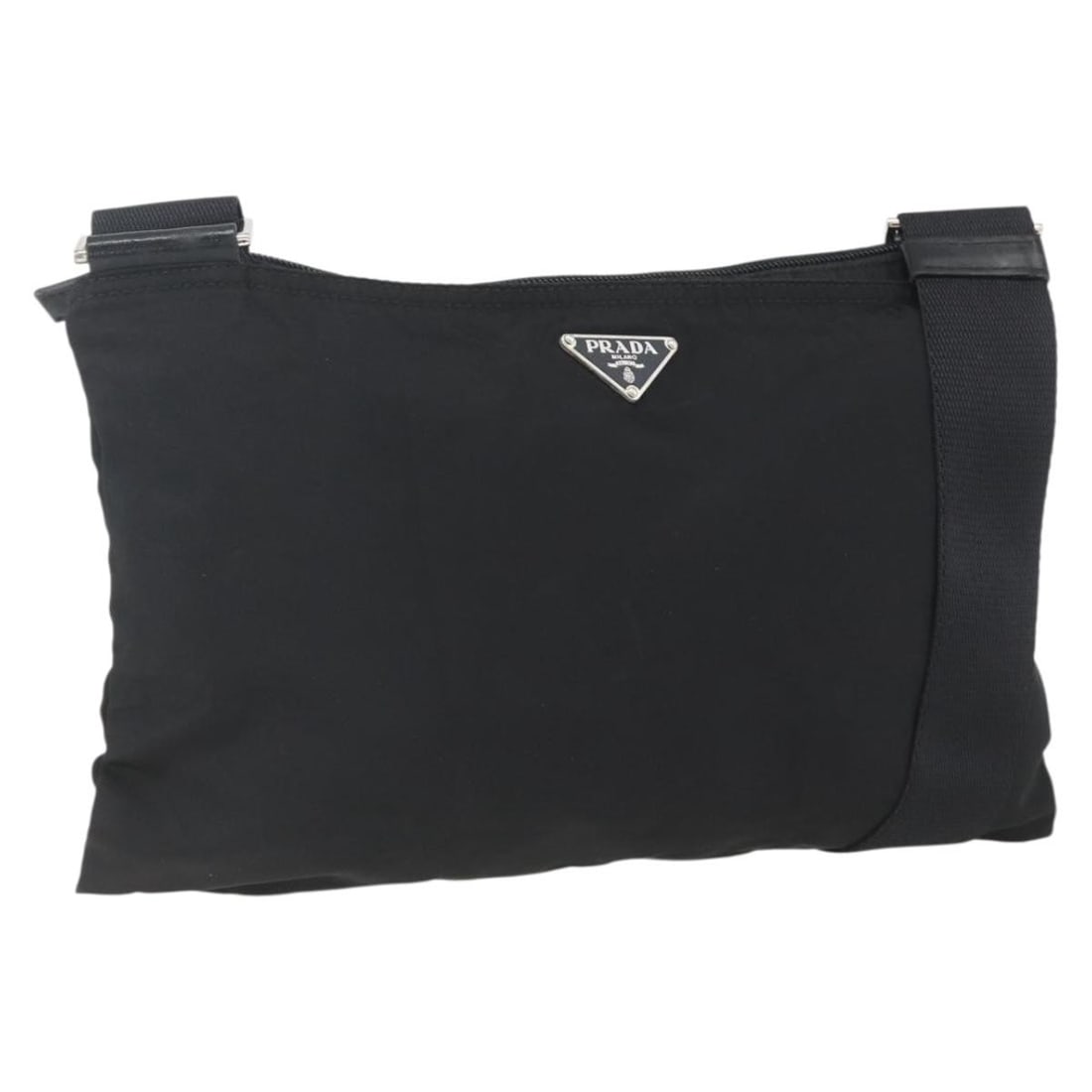 Prada Nylon Unisex Flat Messenger Bag Black 31cm by 20cm by 20cm (1 of 18)