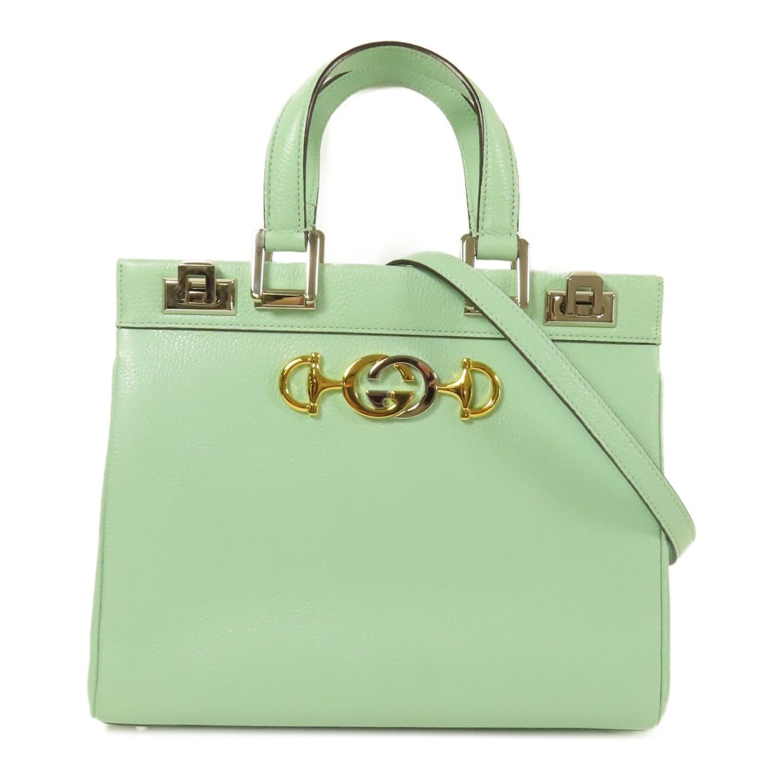GUCCI Green Calfskin 2Way Shoulder Bag Made in Italy (1 of 17)