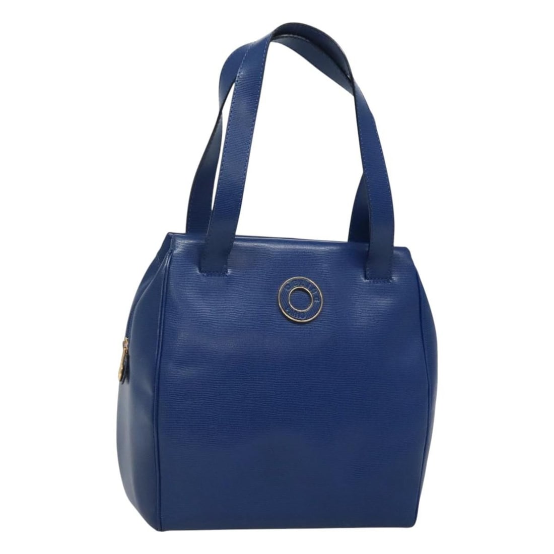 Celine Leather Blue Circle Logo Shoulder Bag 24x26x11cm: Celine Leather Blue Circle Logo Shoulder Bag 24x26x11cm This Celine Circle Logo Handbag is crafted from blue leather and designed for women. It features a spacious interior with pockets, complemented