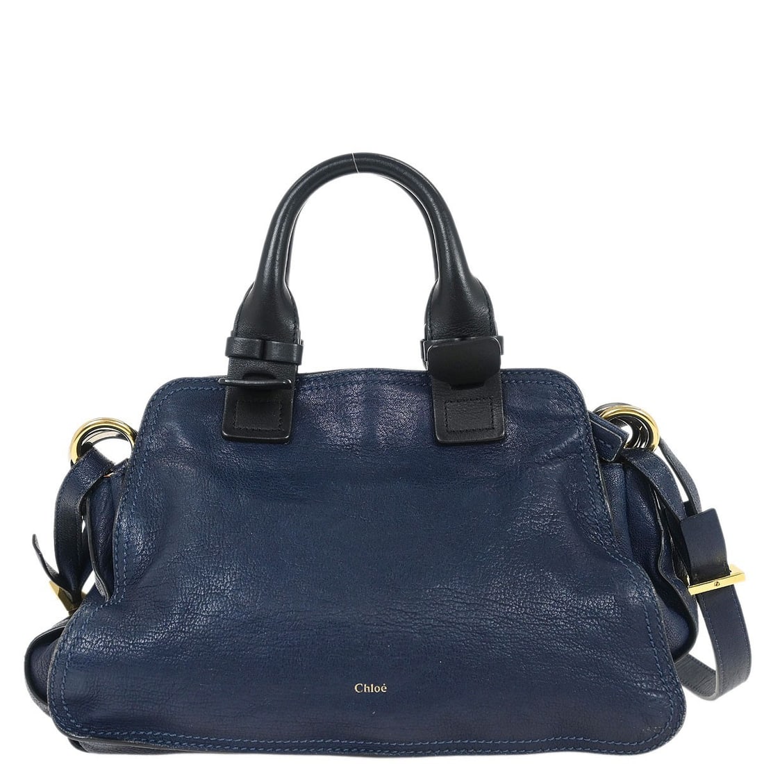 Chloe Navy Leather Porte Epore 2way Handbag 02-15-50-65: Chloe Navy Leather Porte Epore 2way Handbag 02-15-50-65 Introducing the Chloe Navy Porte Epore 2-way Handbag, a perfect blend of style and functionality. Crafted from high-quality leather, this medium