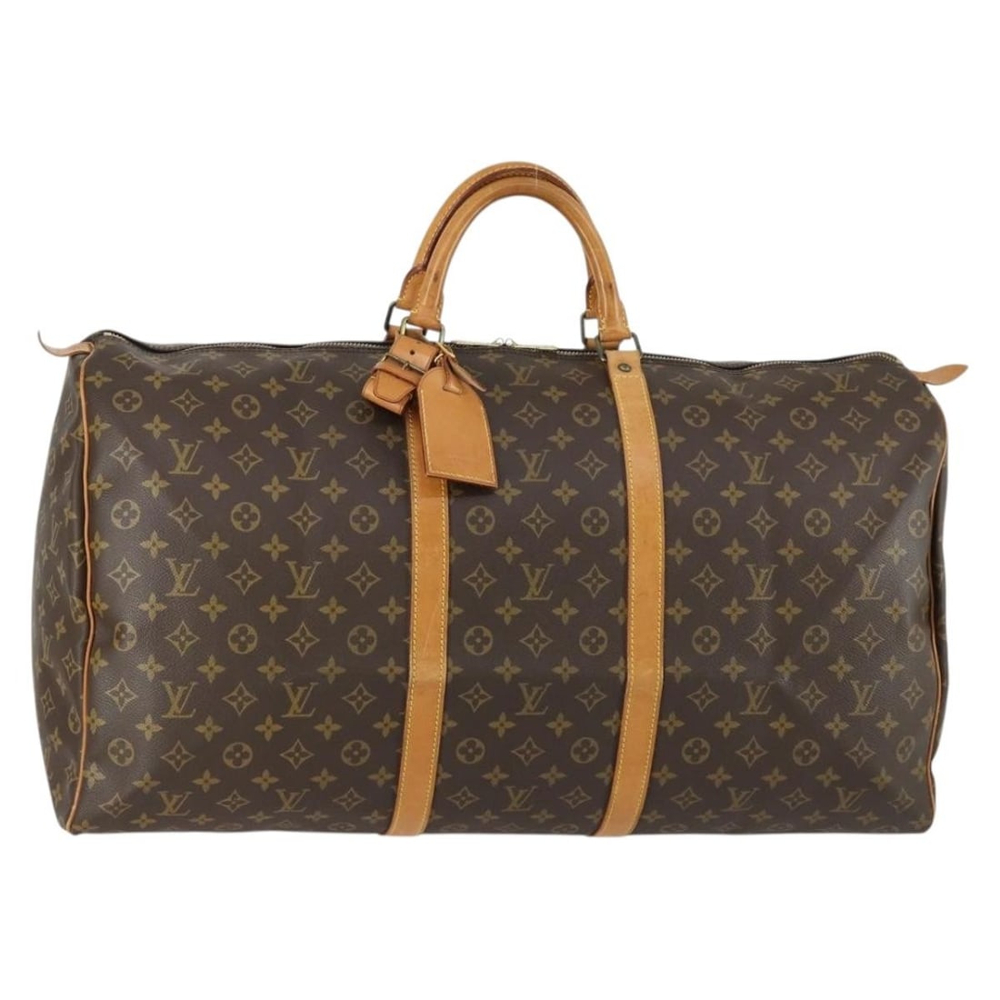 Louis Vuitton Monogram Canvas Keepall Travel Bag 60cm: Louis Vuitton Monogram Canvas Keepall Travel Bag 60cm Louis Vuitton Keepall Bag crafted from monogram canvas designed for unisex use. This spacious travel bag features a classic brown color with notic
