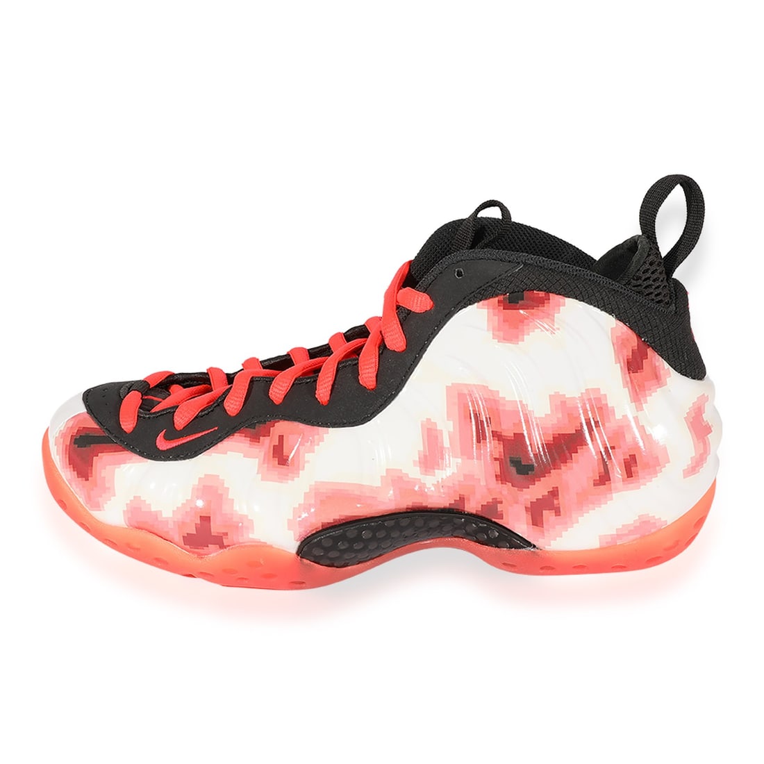 Nike Air Foamposite One Prm Thermal Map Red White Sneakers Size 8: Nike Air Foamposite One Prm Thermal Map Red White Sneakers Size 8 Introducing the Nike Air Foamposite One Prm 'Thermal Map', a stylish and comfortable sneaker designed for men. This model features a v