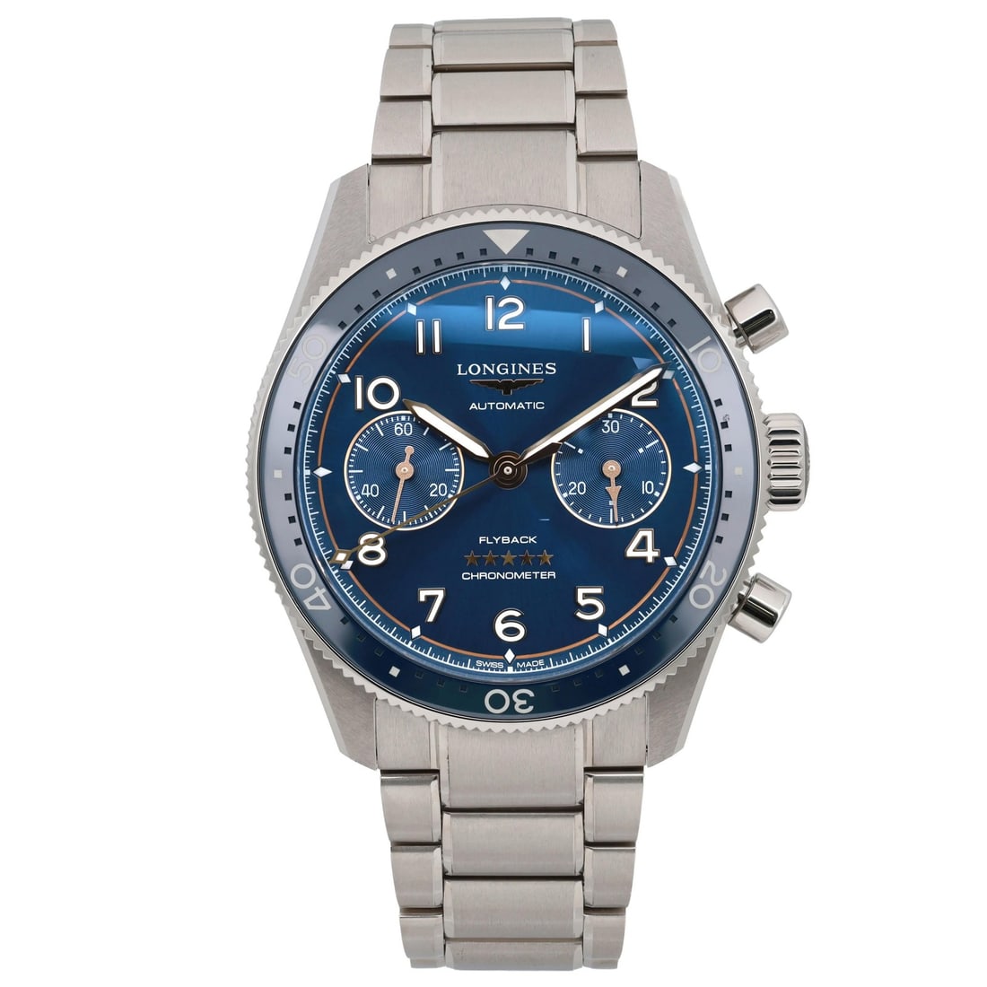 Spirit Flyback Blue Chronograph Automatic Watch for Men by Longines (1 of 4)