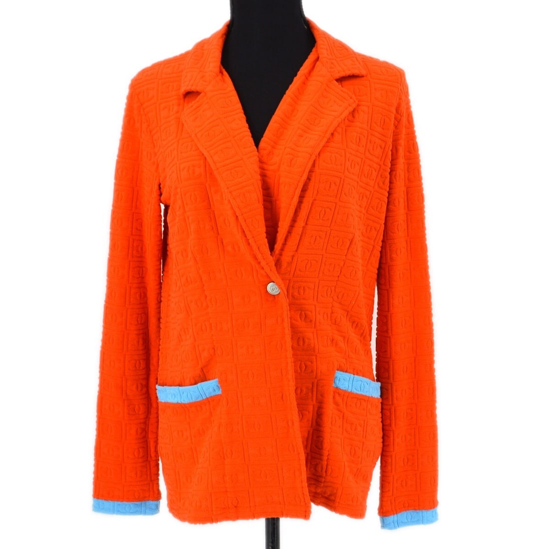 Vintage Chanel Orange Jacket 02S Size 40 Long Sleeve (1 of 8)