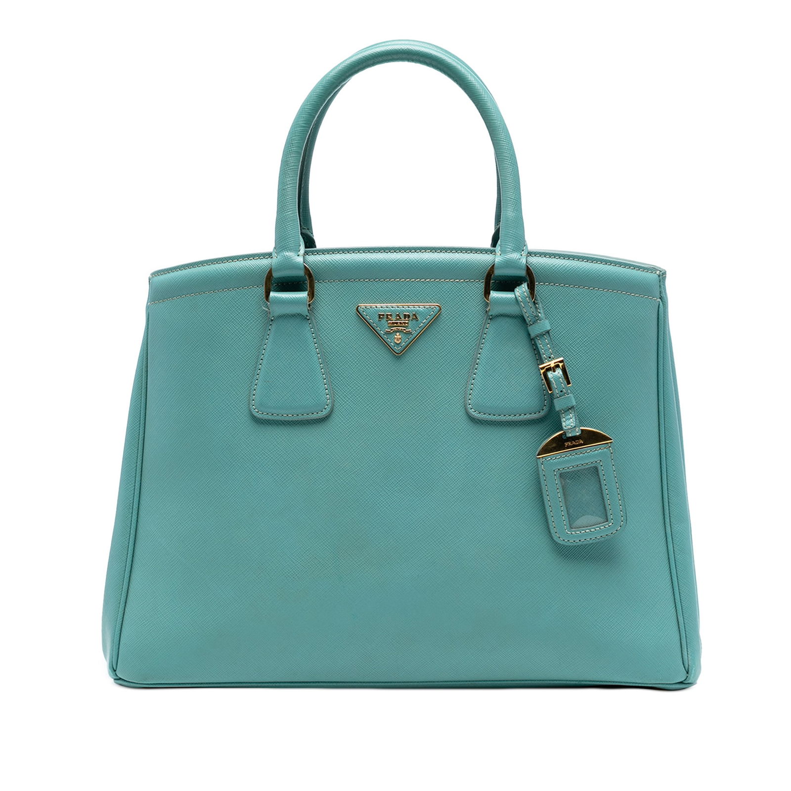 Prada Saffiano Lux Parabole Tote Blue Leather Bag (1 of 6)