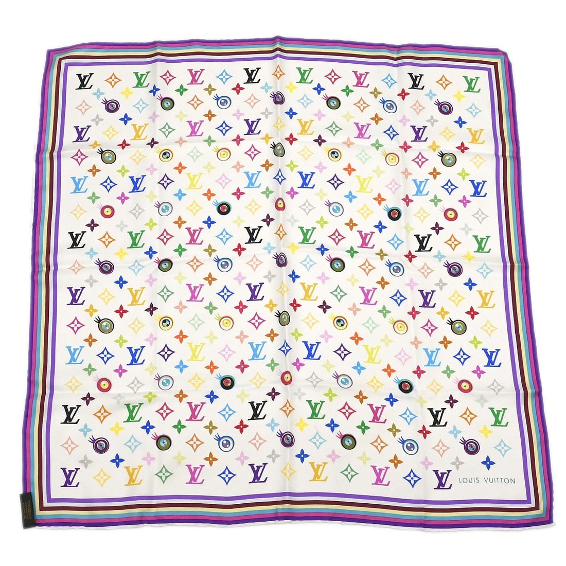 Takashi Murakami Eye Love Monogram Silk Scarf by Louis Vuitton (1 of 4)