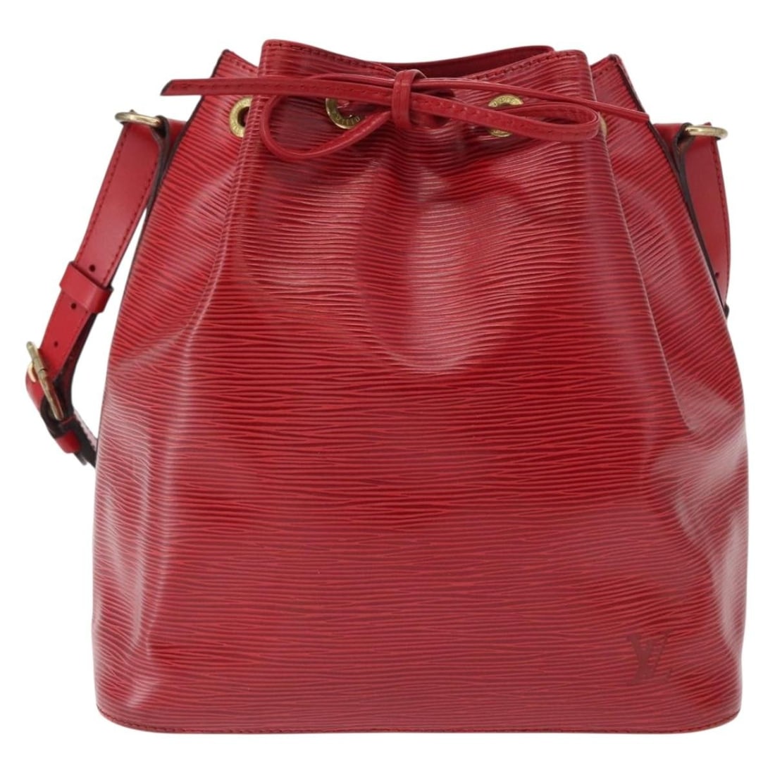 Red Epi Leather Louis Vuitton Petit Noe Shoulder Bag 25x27x19cm (1 of 18)