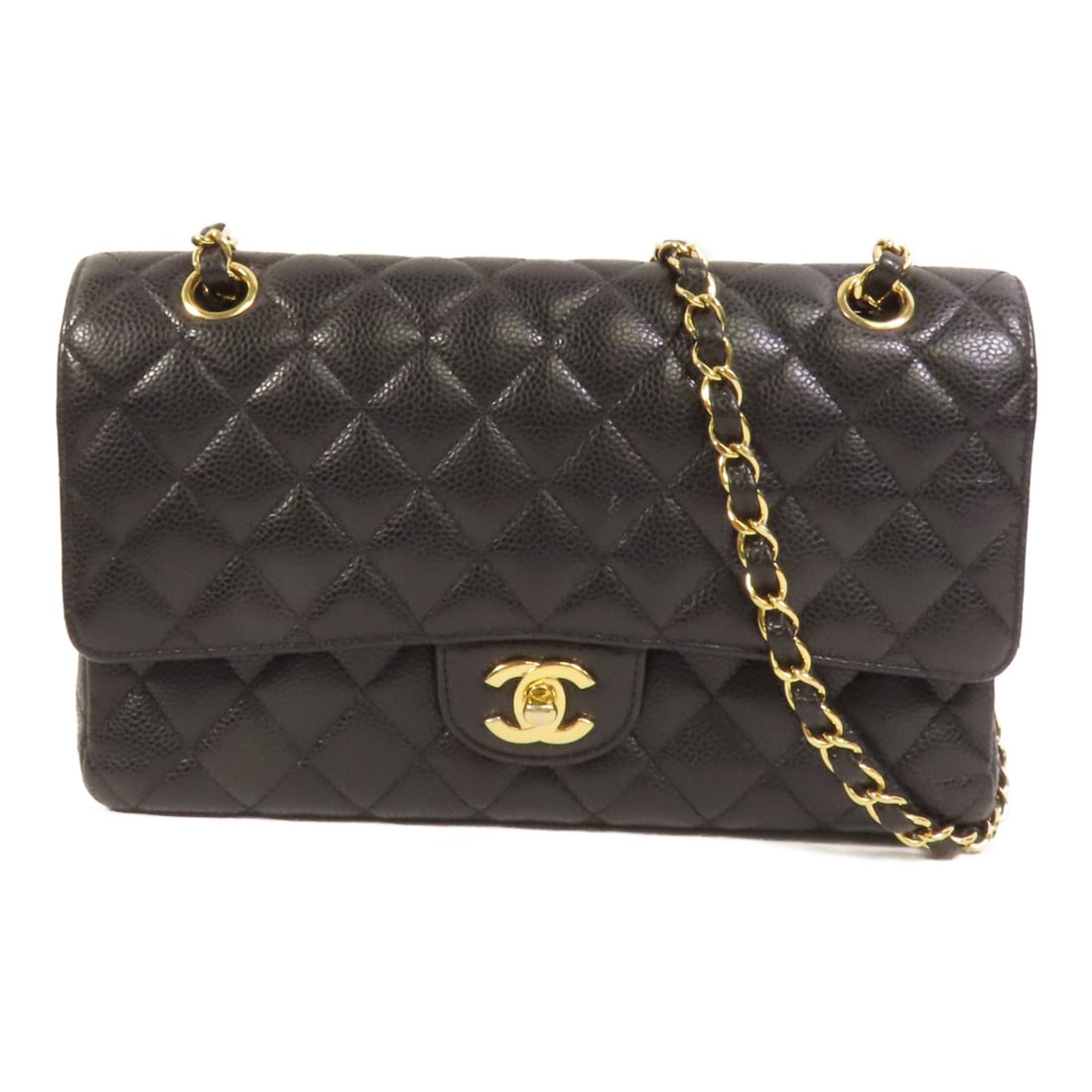 Black Calfskin Classic 25 Shoulder Bag with CC Logo and Gold Hardware by Chanel (1 of 15)