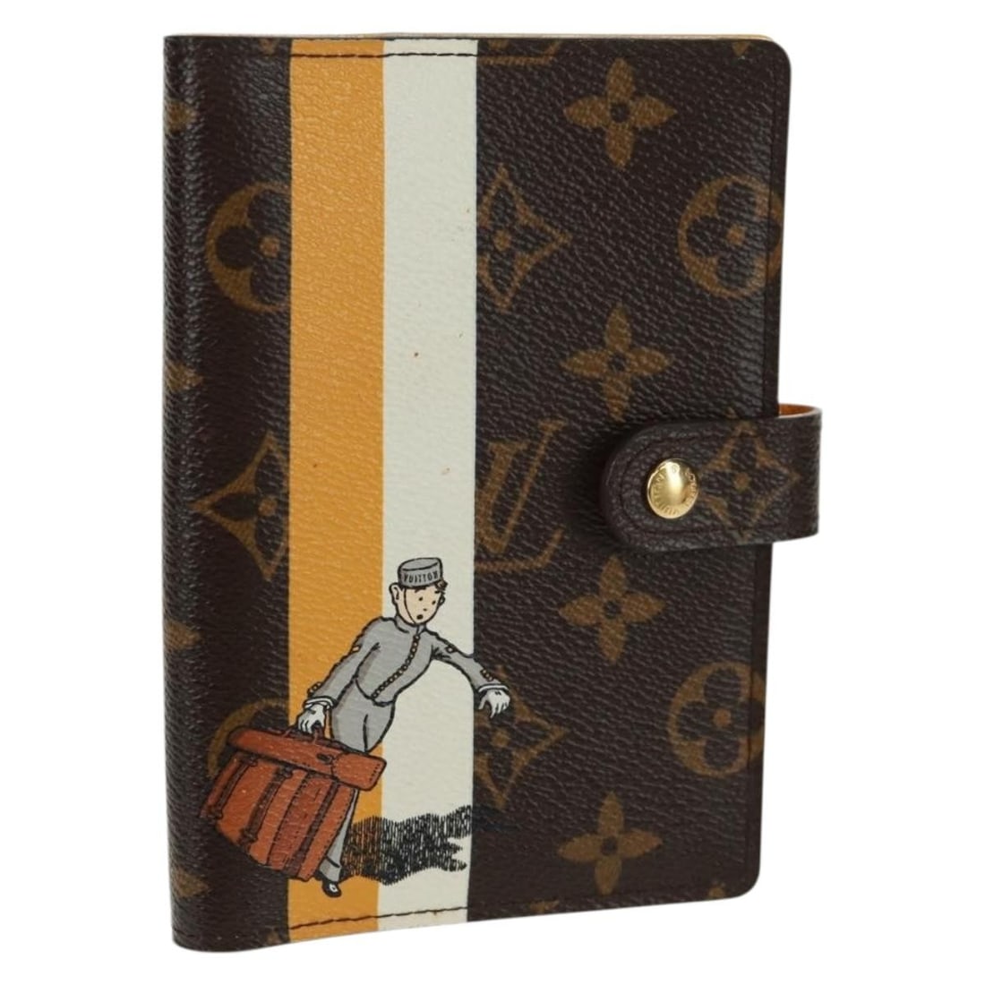 Monogram Canvas Groom Agenda PM R20019 Day Planner by Louis Vuitton: Monogram Canvas Groom Agenda PM R20019 Day Planner by Louis Vuitton This Louis Vuitton Monogram Groom Agenda PM Day Planner Cover features the iconic Monogram Canvas in Monogram/Jaune color. The compa