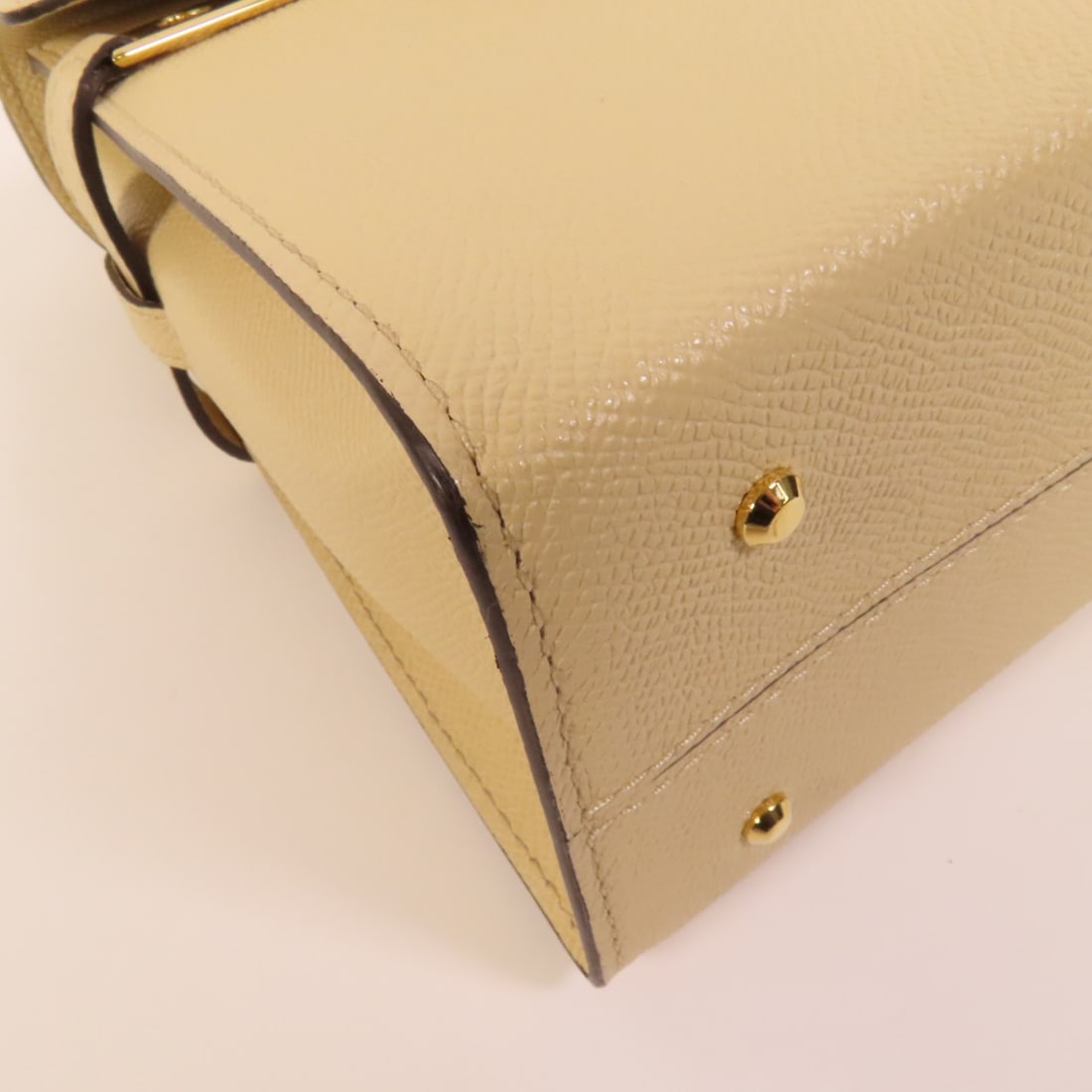 Delvaux Tempete PM 2way Shoulder Bag Beige Calfskin Leather - 12