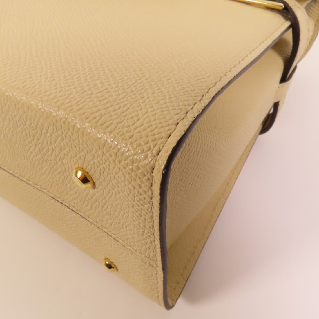 Delvaux Tempete PM 2way Shoulder Bag Beige Calfskin Leather - 13