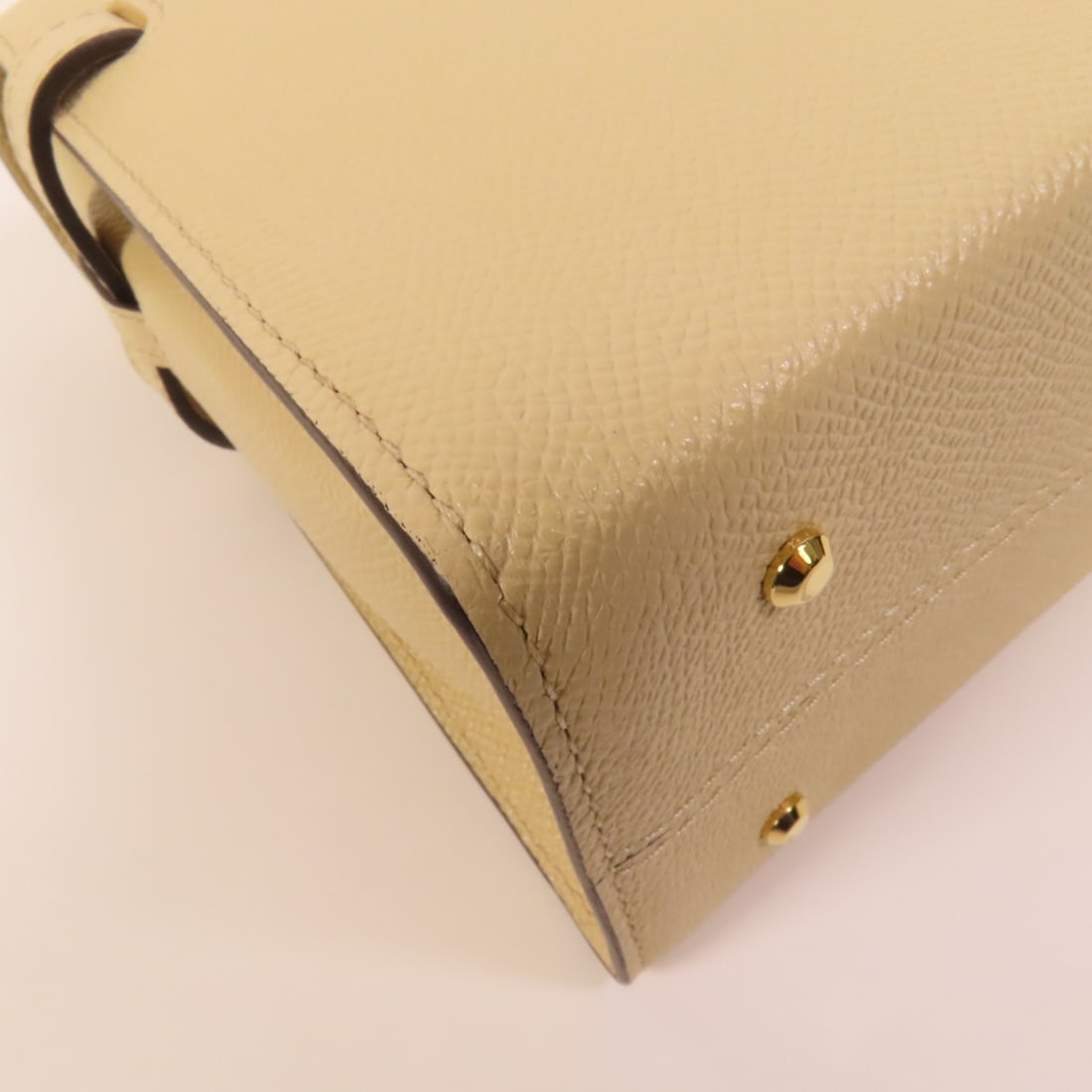 Delvaux Tempete PM 2way Shoulder Bag Beige Calfskin Leather - 14