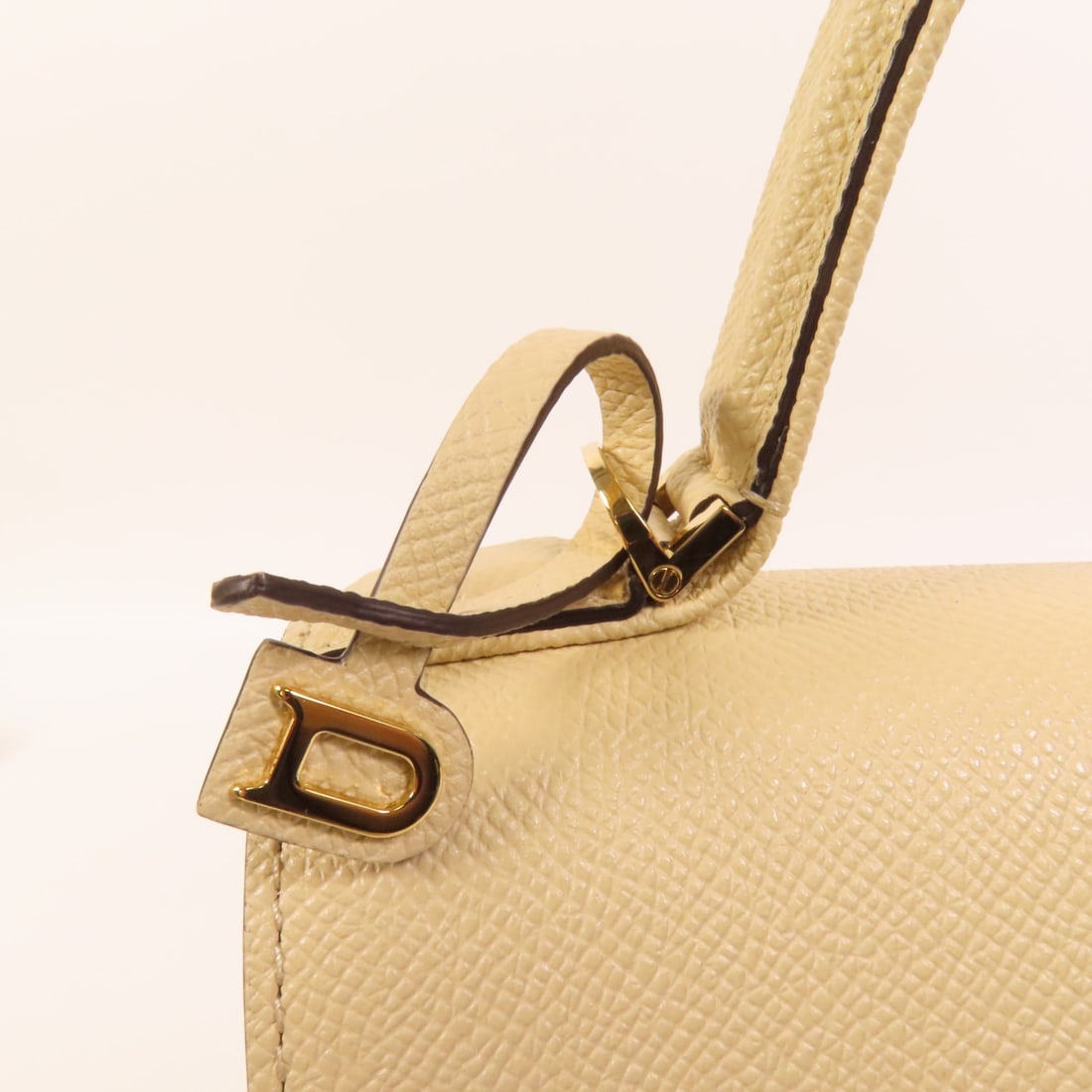 Delvaux Tempete PM 2way Shoulder Bag Beige Calfskin Leather - 8