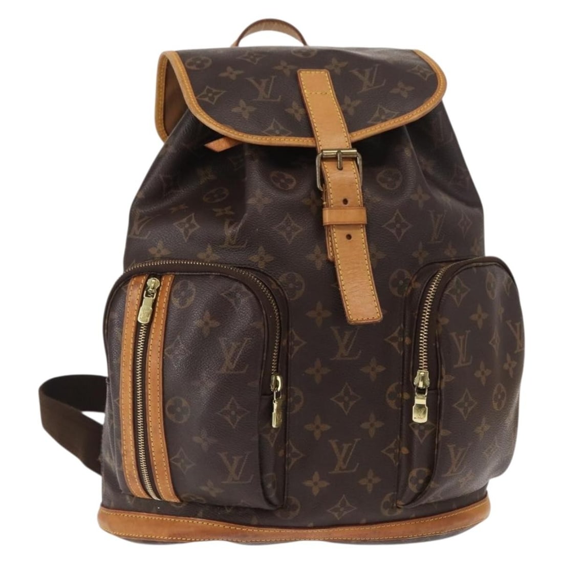 Bosphore Backpack by Louis Vuitton Brown Monogram Canvas Unisex: Bosphore Backpack by Louis Vuitton Brown Monogram Canvas Unisex The Louis Vuitton Bosphore Backpack is crafted from brown monogram canvas and designed for unisex use. Made in France, this pre-owned ba
