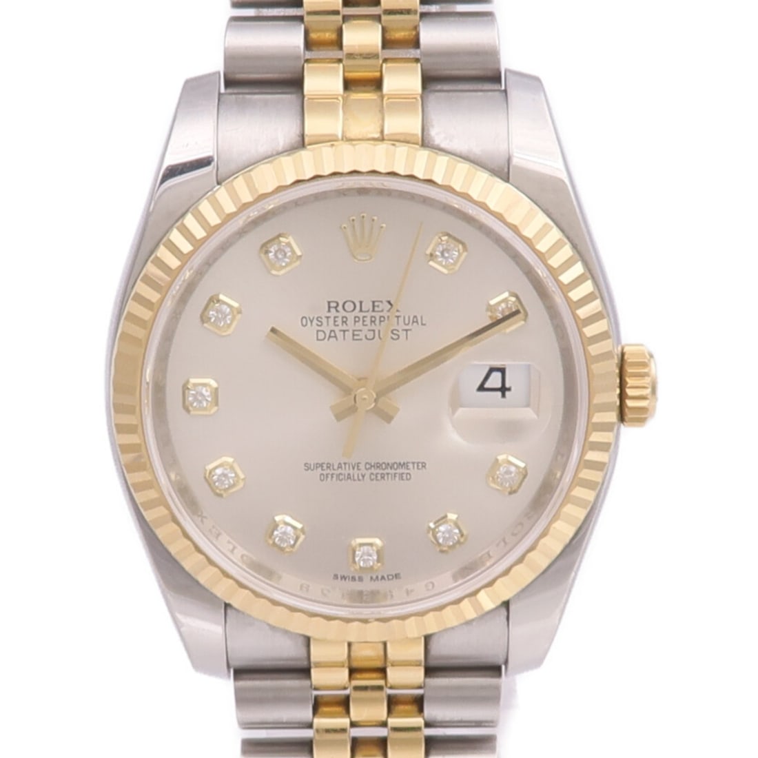 Rolex Datejust 116233G Silver Dial Automatic 18K White Gold Diamond Watch (1 of 18)