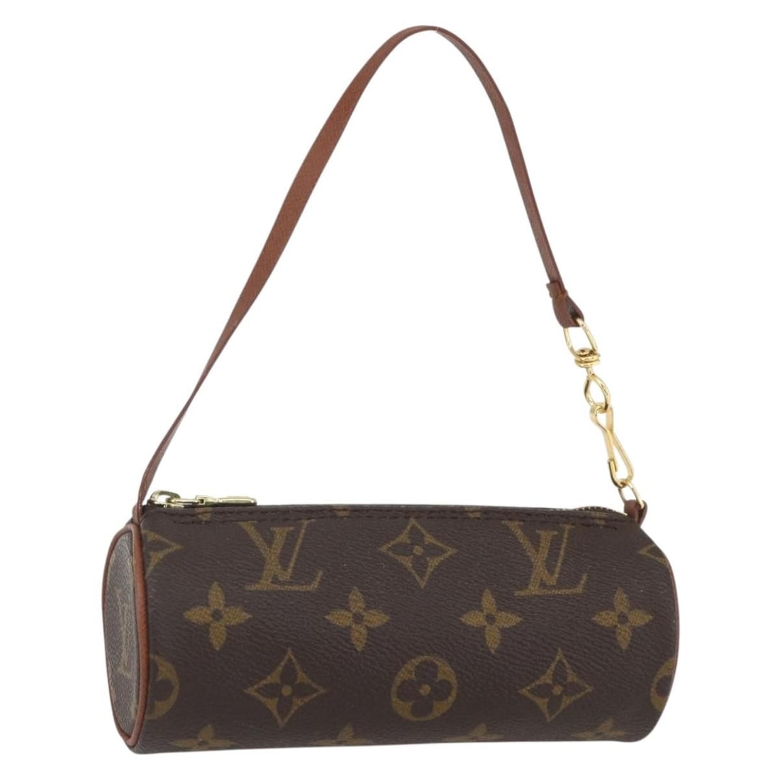 Monogram Canvas Papillon Pochette Bag by Louis Vuitton: Monogram Canvas Papillon Pochette Bag by Louis Vuitton The Louis Vuitton Papillon Pochette Monogram Canvas is a compact handbag designed for women, crafted from brown monogram canvas. It features slig