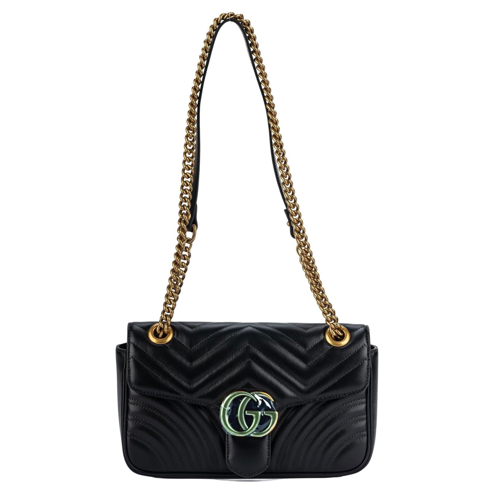 Gucci Marmont Small Black Leather Bag with Bronze Hardware (1 of 17)