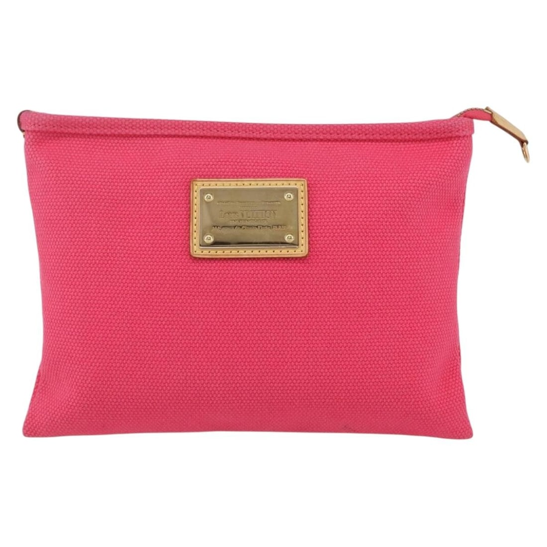 Antigua Pouch Pink Canvas Clutch by Louis Vuitton (1 of 18)