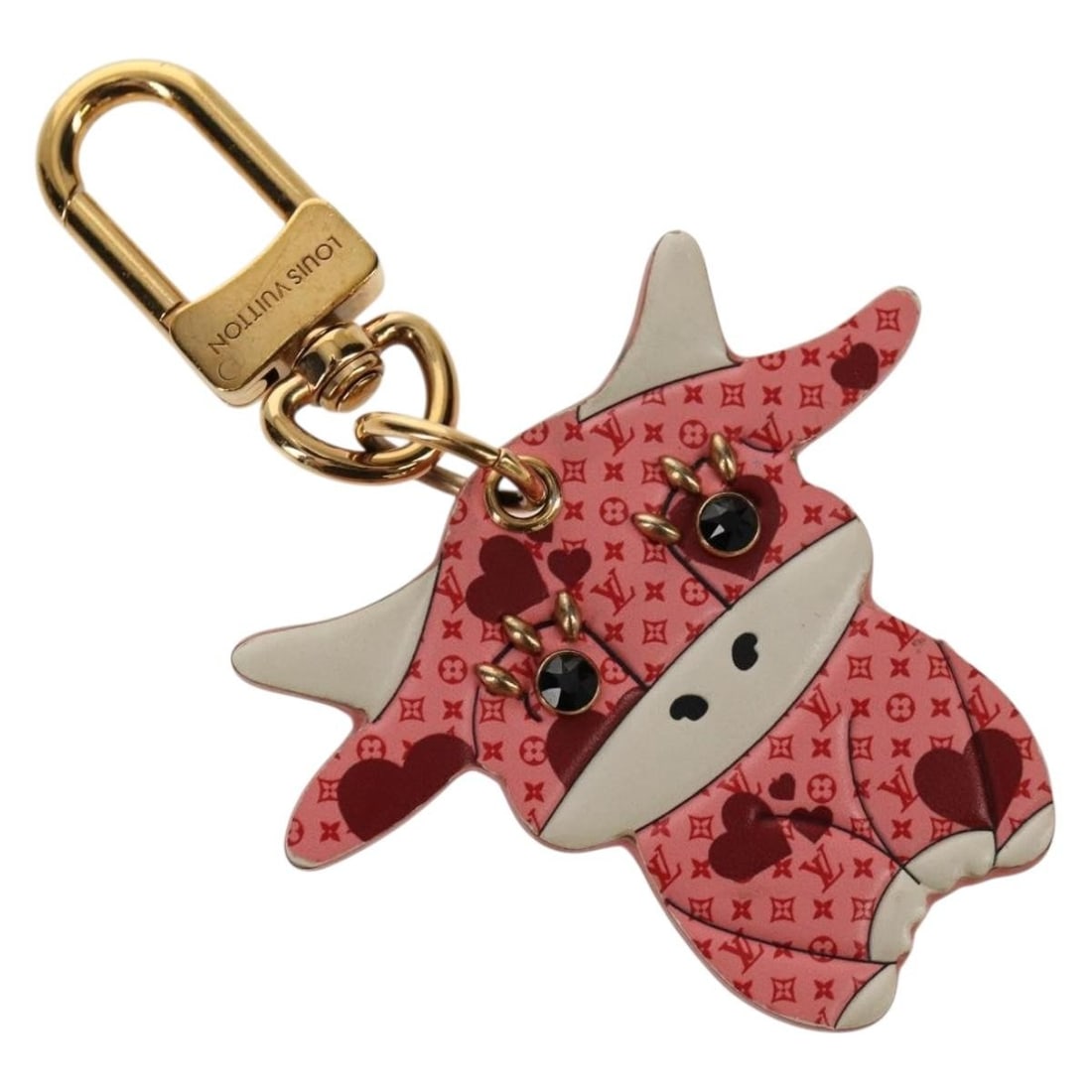 Louis Vuitton Monogram Canvas Pink Rodeo Key Holder M80243 with Dust Bag: Louis Vuitton Monogram Canvas Pink Rodeo Key Holder M80243 with Dust Bag This Louis Vuitton Monogram Porte Cles LV Rodeo key holder features the signature Monogram Canvas in a pink colorway. The acces