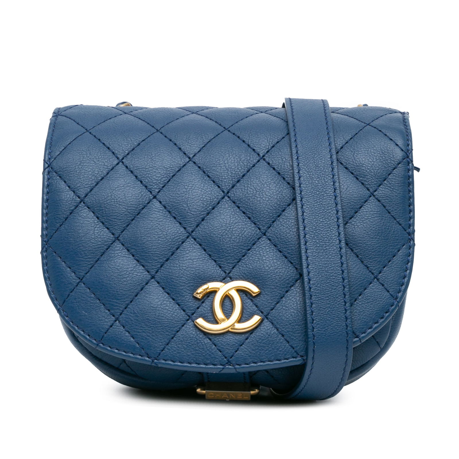 Chanel Quilted Calfskin Casual Trip Crossbody Bag Blue (1 of 10)
