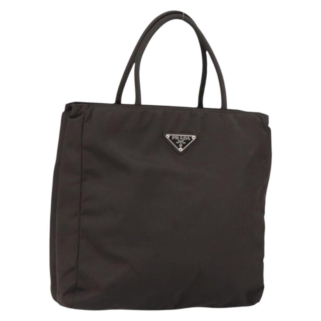 PRADA Nylon Hand Bag Brown Silver Authentic Italy 154516: PRADA Nylon Hand Bag Brown Silver Authentic Italy 154516 This authentic PRADA hand bag is crafted from durable nylon in a stylish brown and silver color combination. Designed for both functionality an
