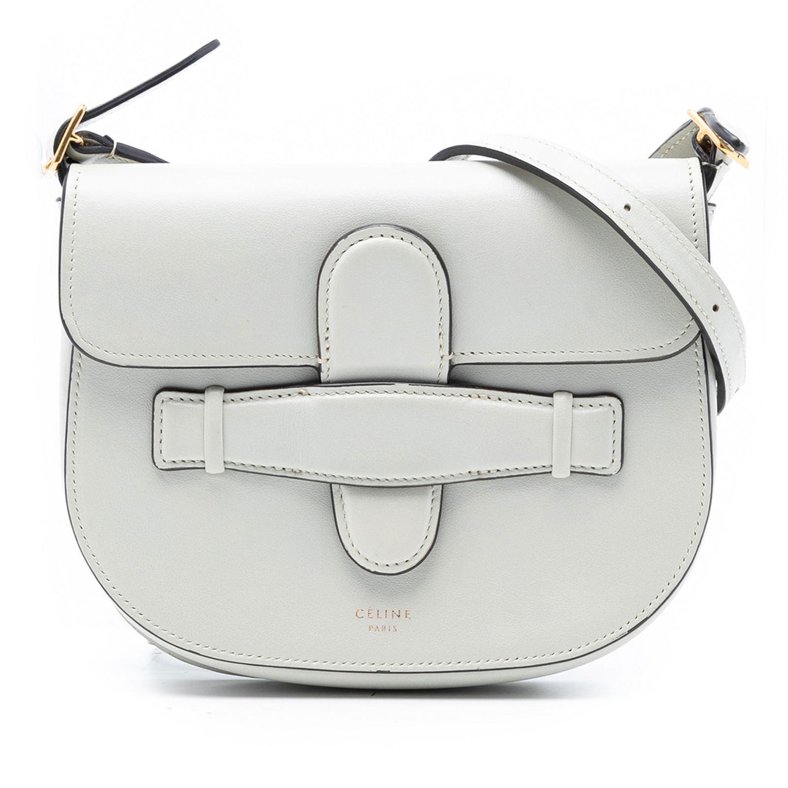 Celine Symmetrical Mini Convertible Gray Calf Leather Shoulder Bag: Celine Symmetrical Mini Convertible Gray Calf Leather Shoulder Bag This Celine Mini Smooth Calfskin Symmetrical Convertible Bag features a calf leather body in gray, a flat adjustable leather strap, a