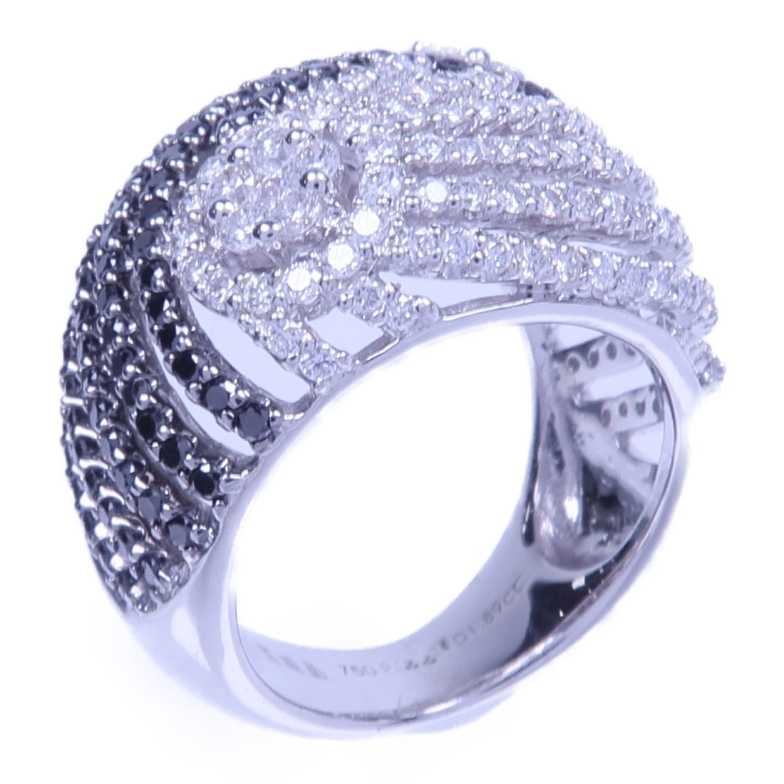 JEWELRY 18K White Gold Diamond Ring Size 5 (1 of 7)