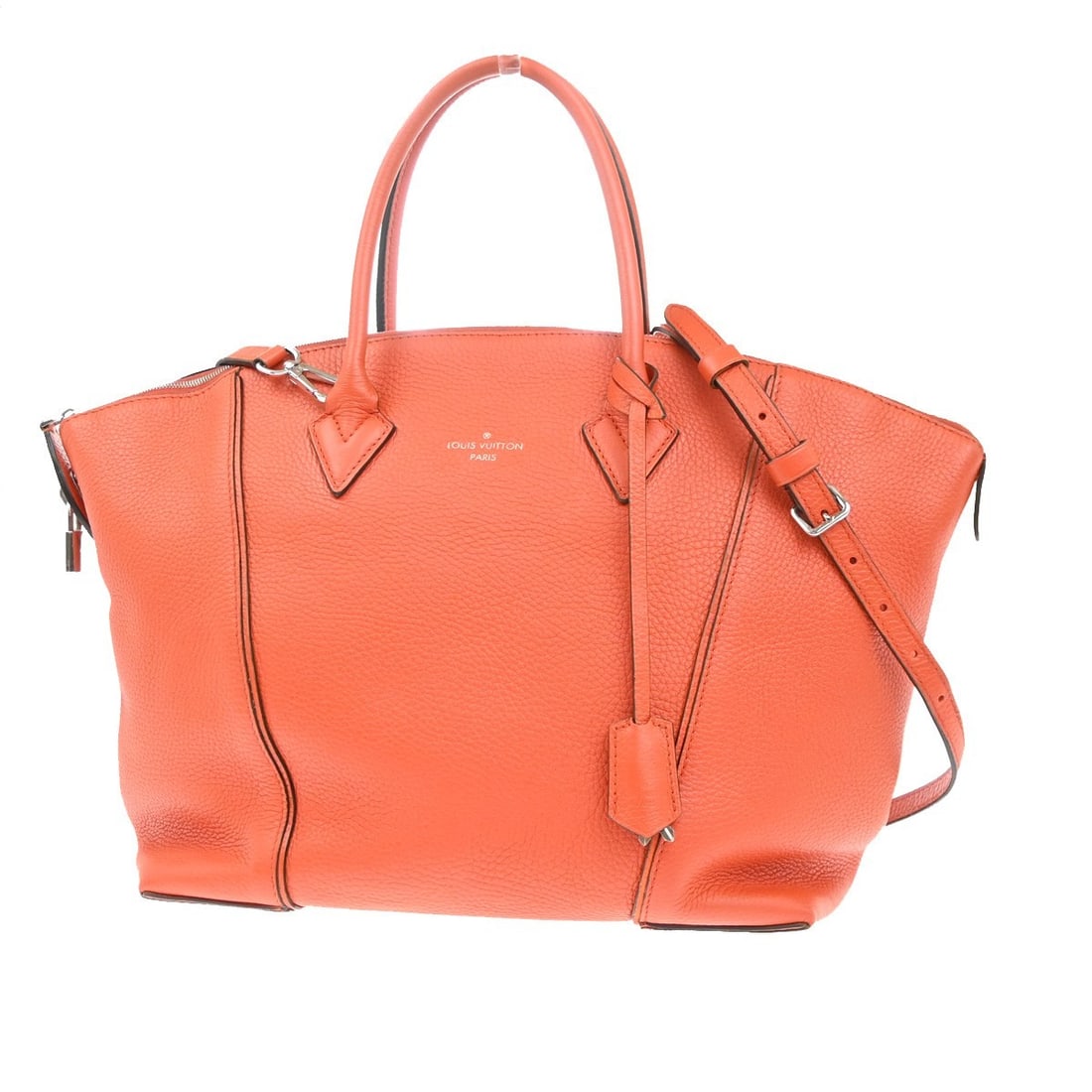 Louis Vuitton Soft Lockit Orange Leather Tote Bag France 30cm (1 of 17)