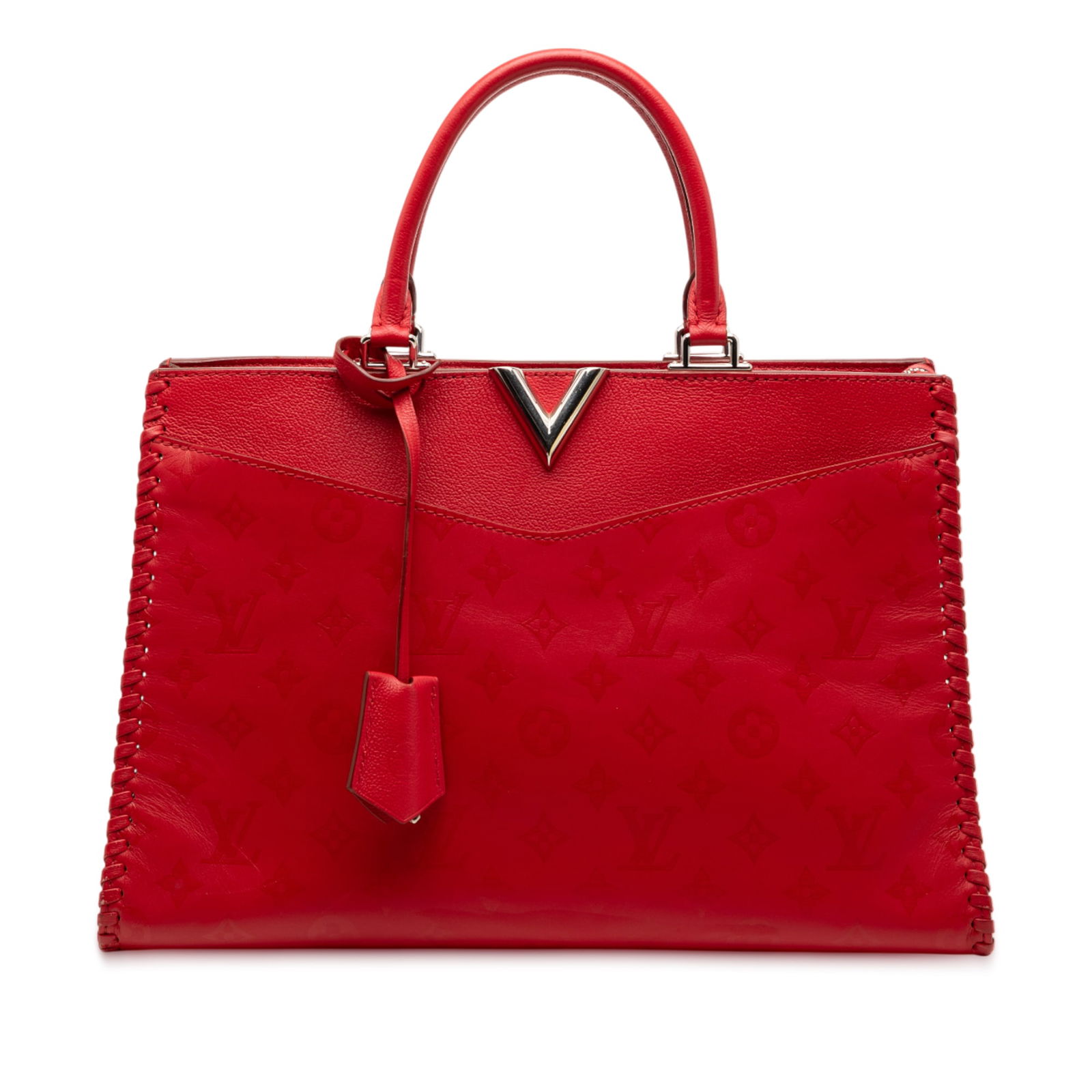 Louis Vuitton Very Zipped Monogram Leather Red Handbag (1 of 7)