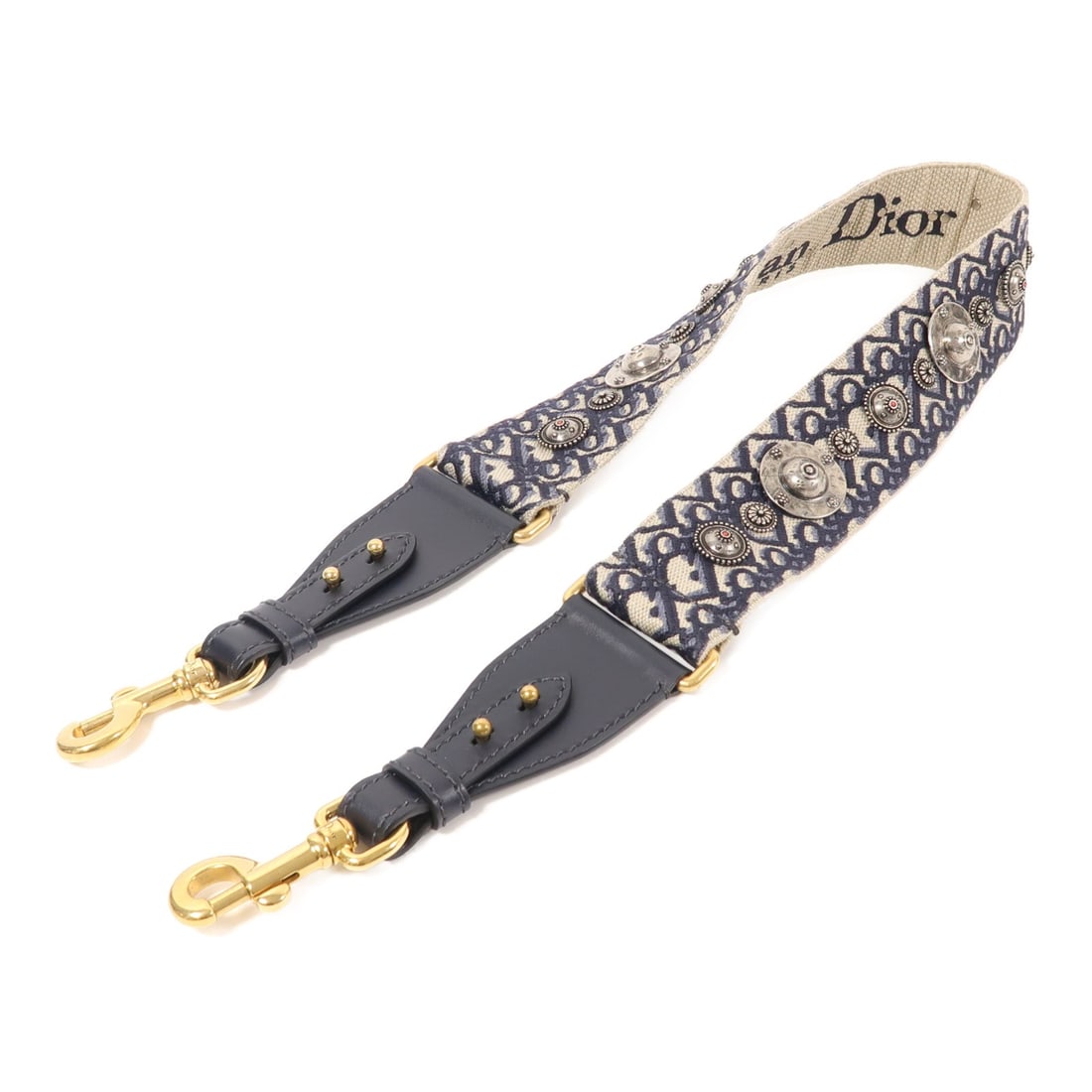 Dior Blue Canvas Shoulder Strap for Bags: Dior Blue Canvas Shoulder Strap for Bags Enhance your style with this Christian Dior Shoulder Strap, crafted from high-quality canvas in a striking blue color. This shoulder strap is designed for regu